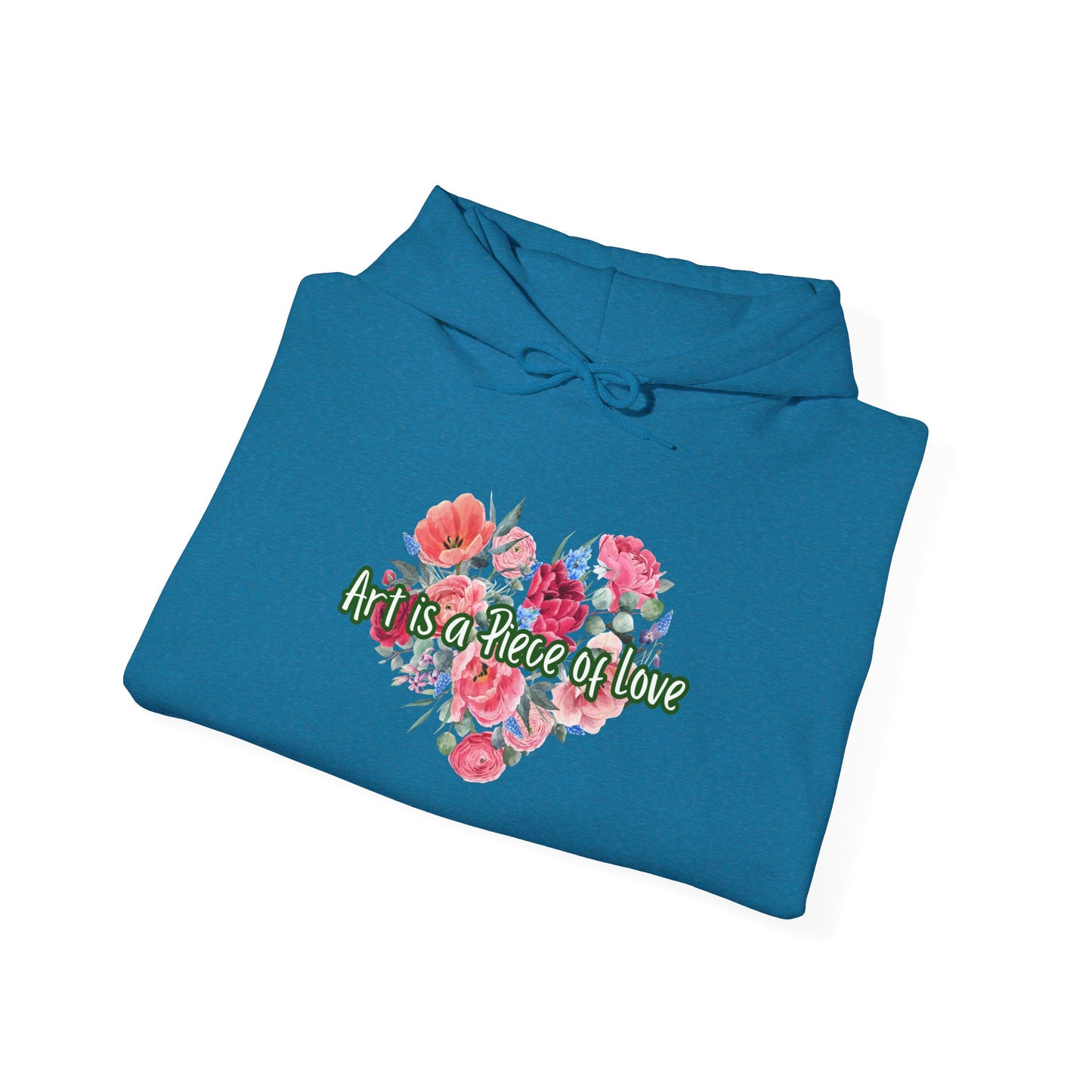 Art Is a Piece of Love Floral Hoodie