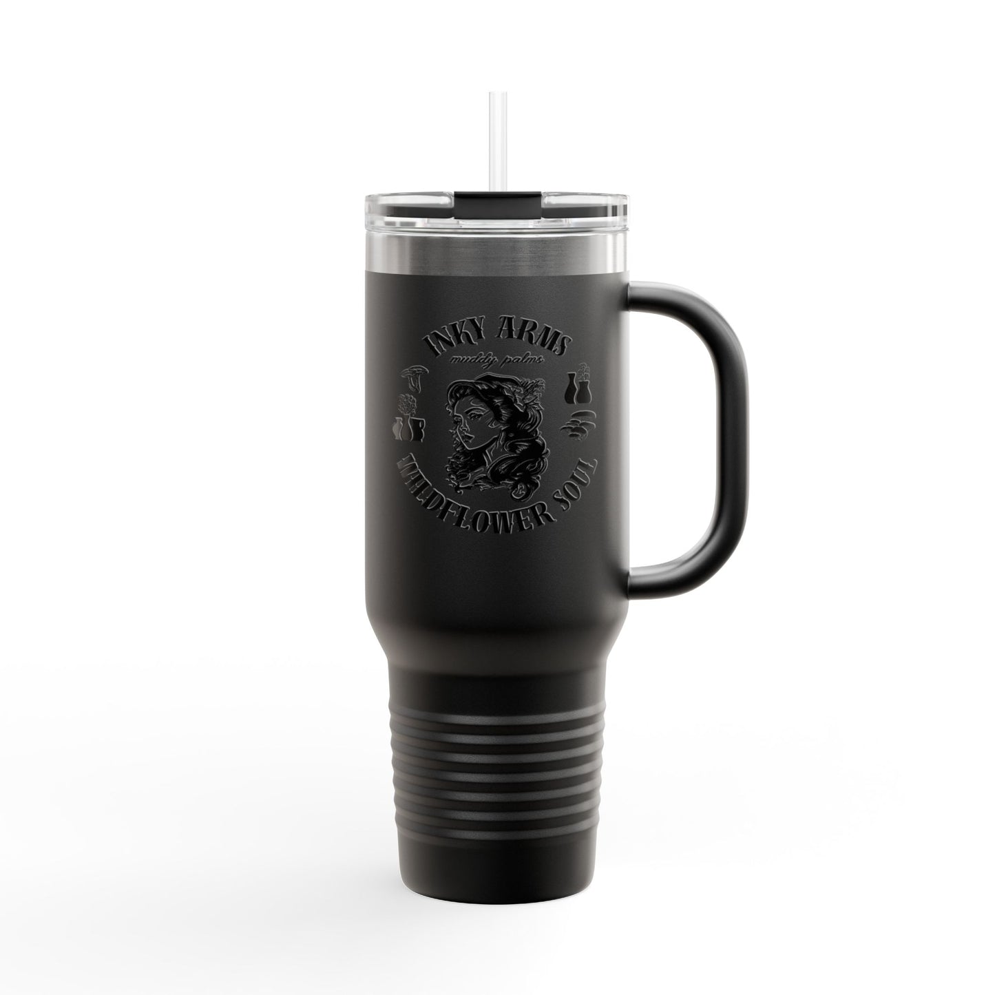 Wildflower Soul Insulated Travel Mug, 40oz - Perfect for Road Trips, Camping, Coffee Lovers, Gifts, Summer Adventures