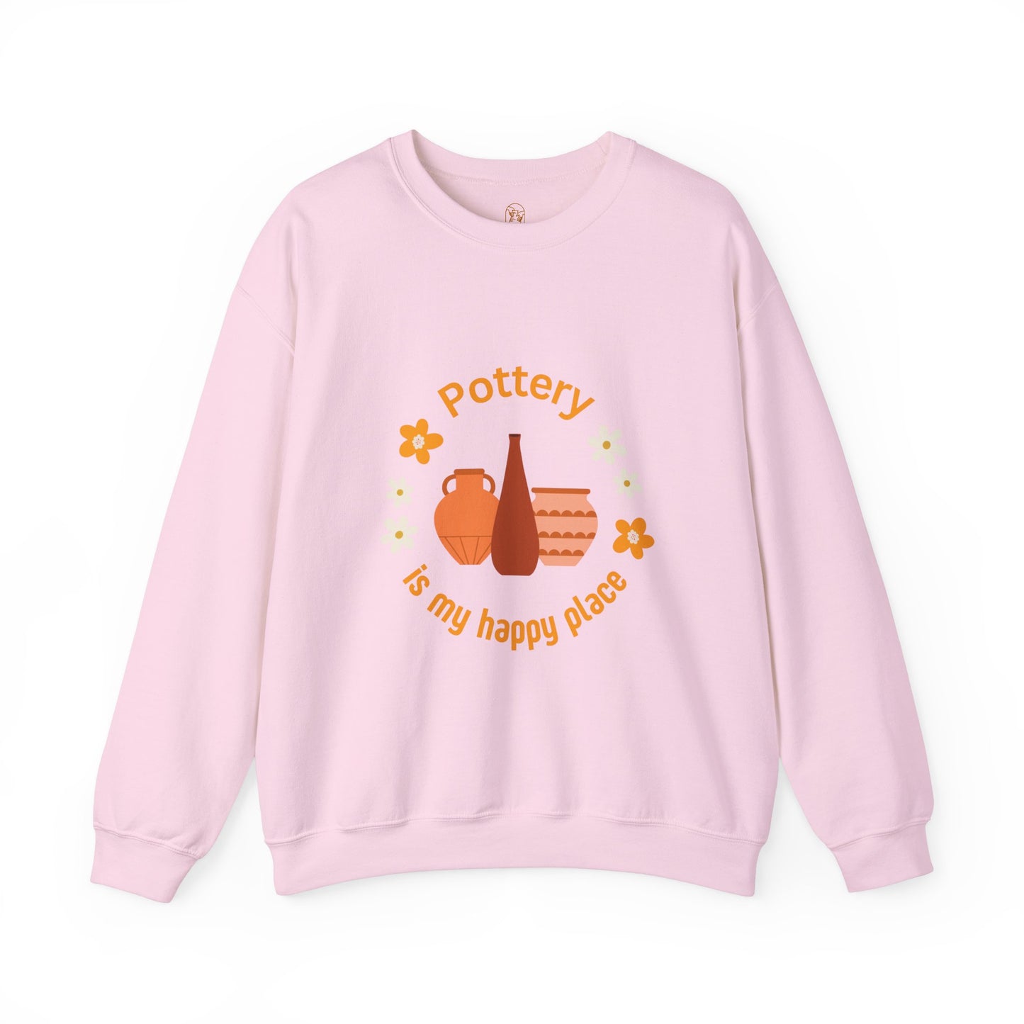 Pottery is my happy place - Unisex Crewneck Sweatshirt