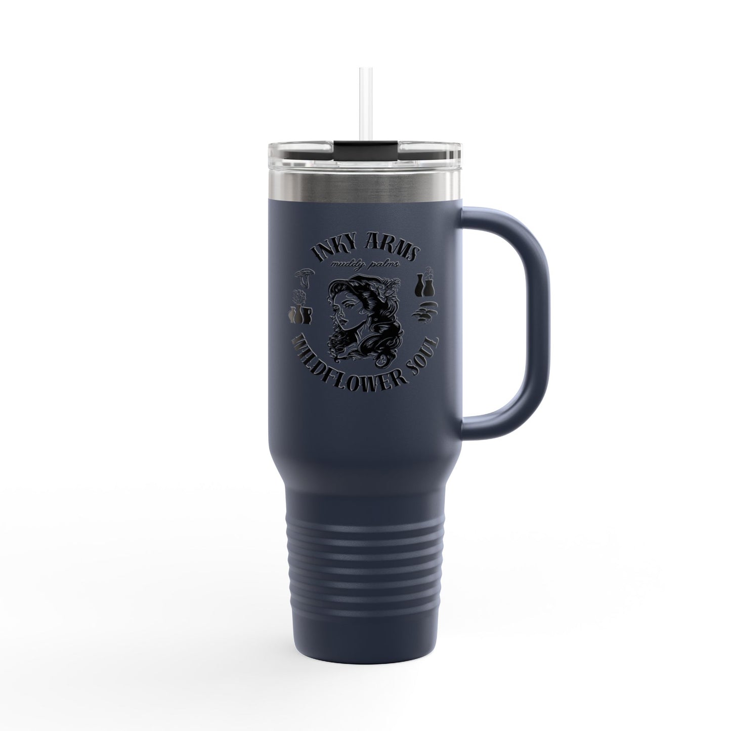 Wildflower Soul Insulated Travel Mug, 40oz - Perfect for Road Trips, Camping, Coffee Lovers, Gifts, Summer Adventures