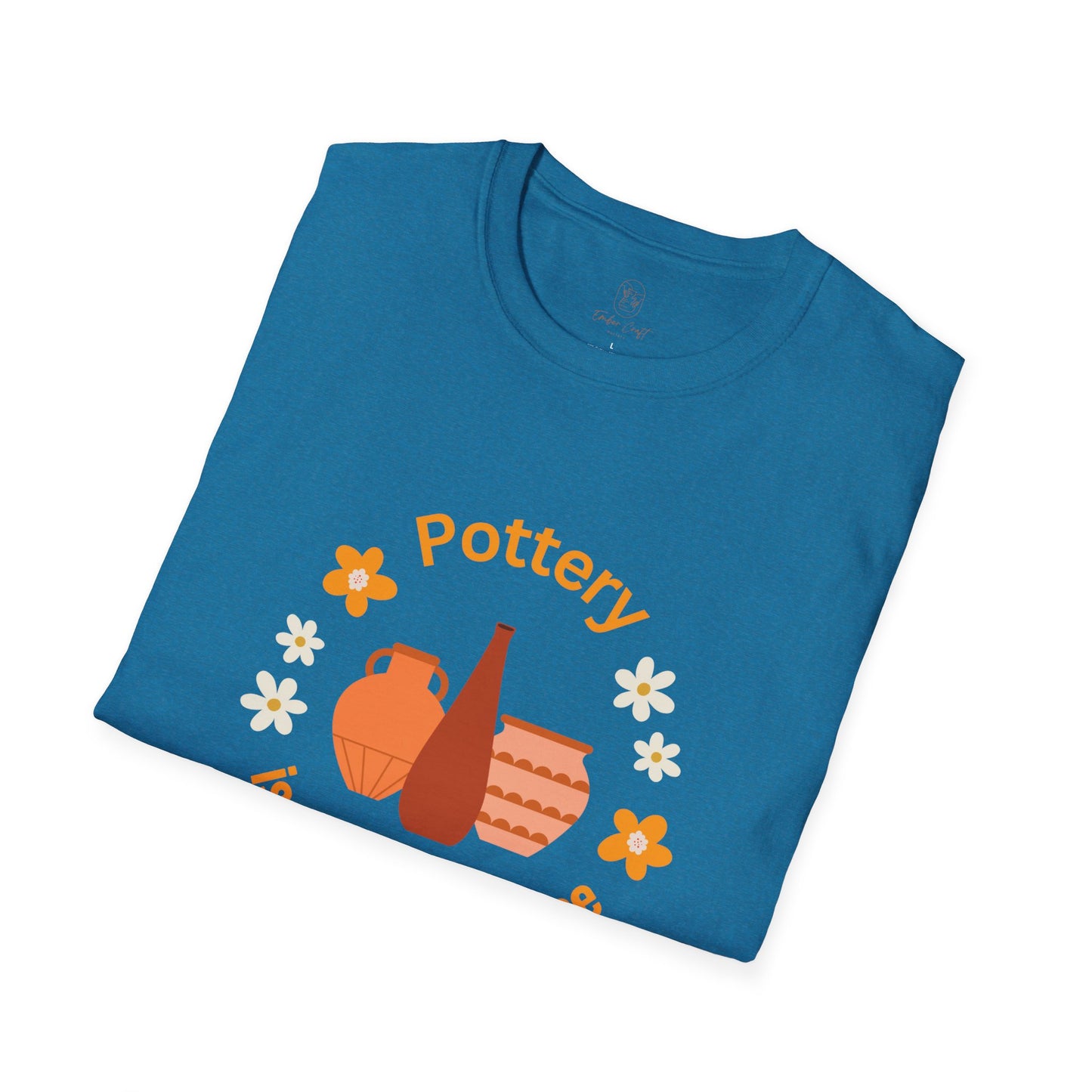 Pottery is my happy place - Unisex Softstyle T-Shirt