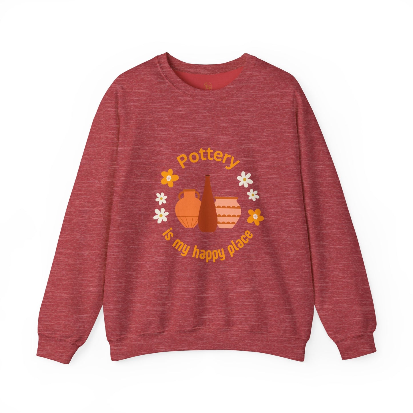Pottery is my happy place - Unisex Crewneck Sweatshirt