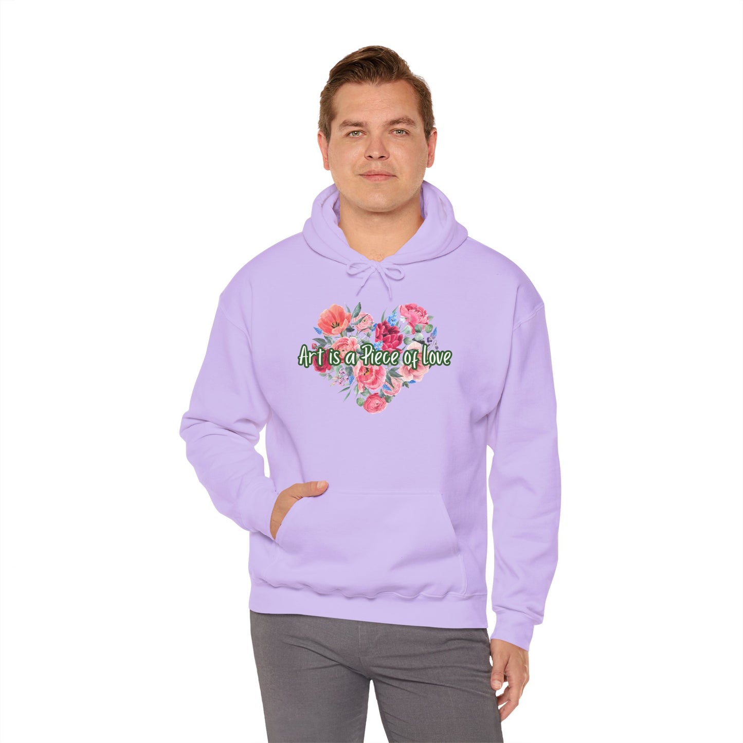 Art Is a Piece of Love Floral Hoodie