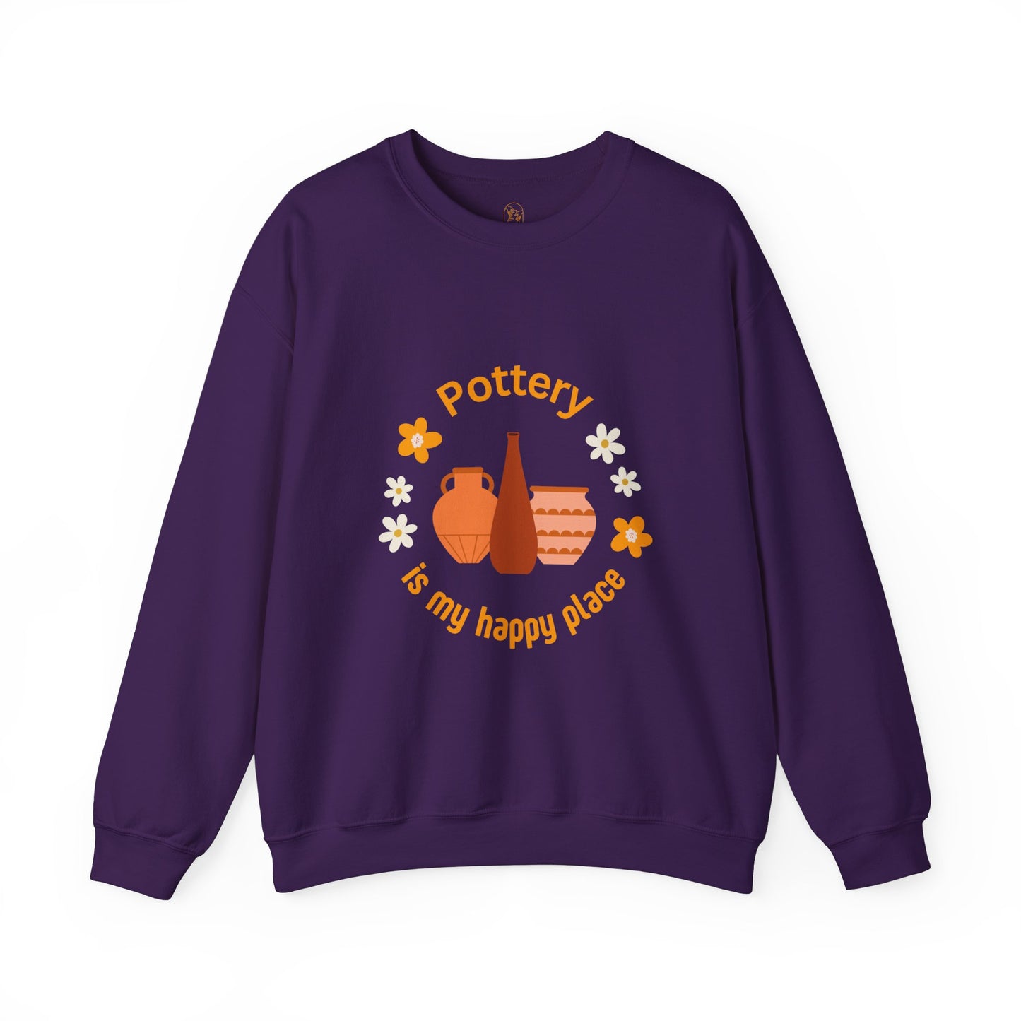 Pottery is my happy place - Unisex Crewneck Sweatshirt