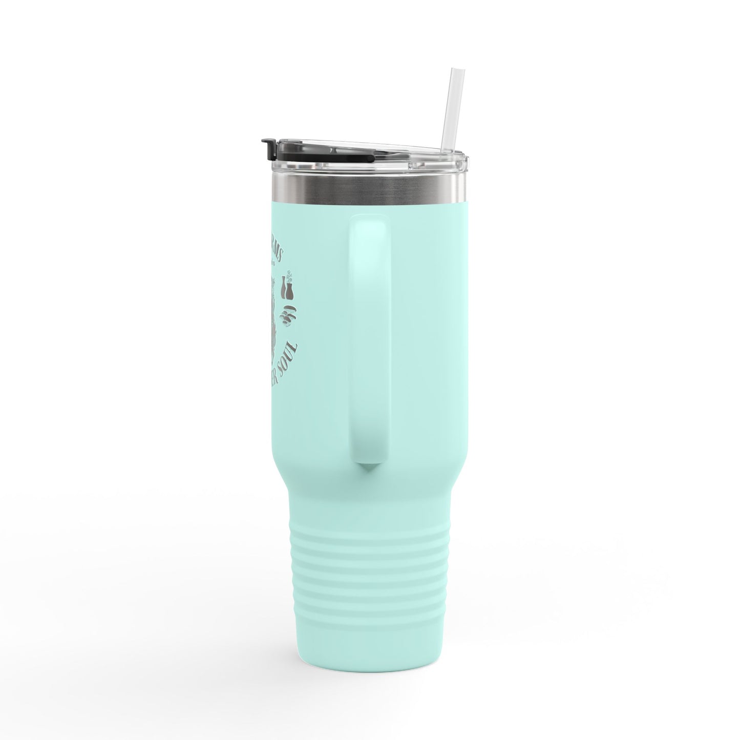 Wildflower Soul Insulated Travel Mug, 40oz - Perfect for Road Trips, Camping, Coffee Lovers, Gifts, Summer Adventures