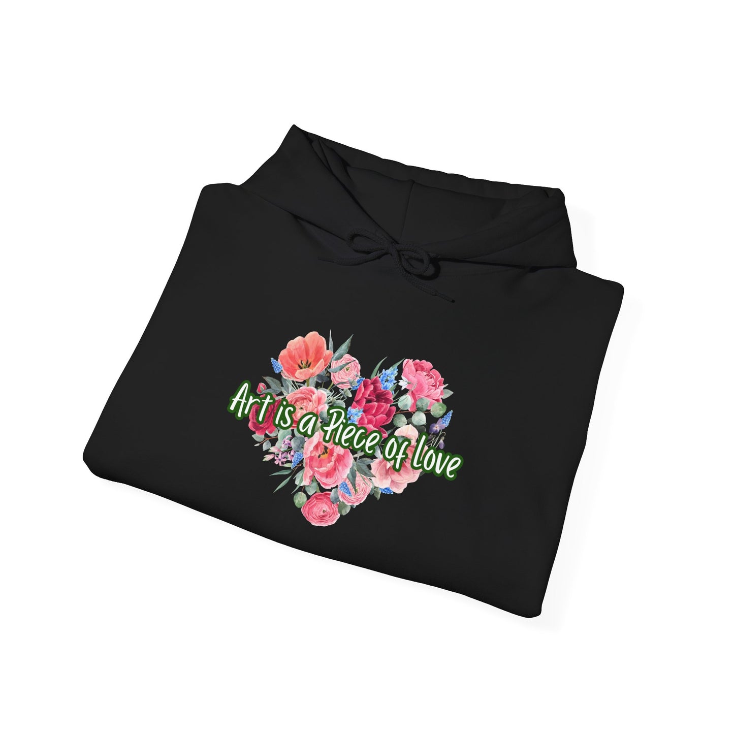 Art Is a Piece of Love Floral Hoodie