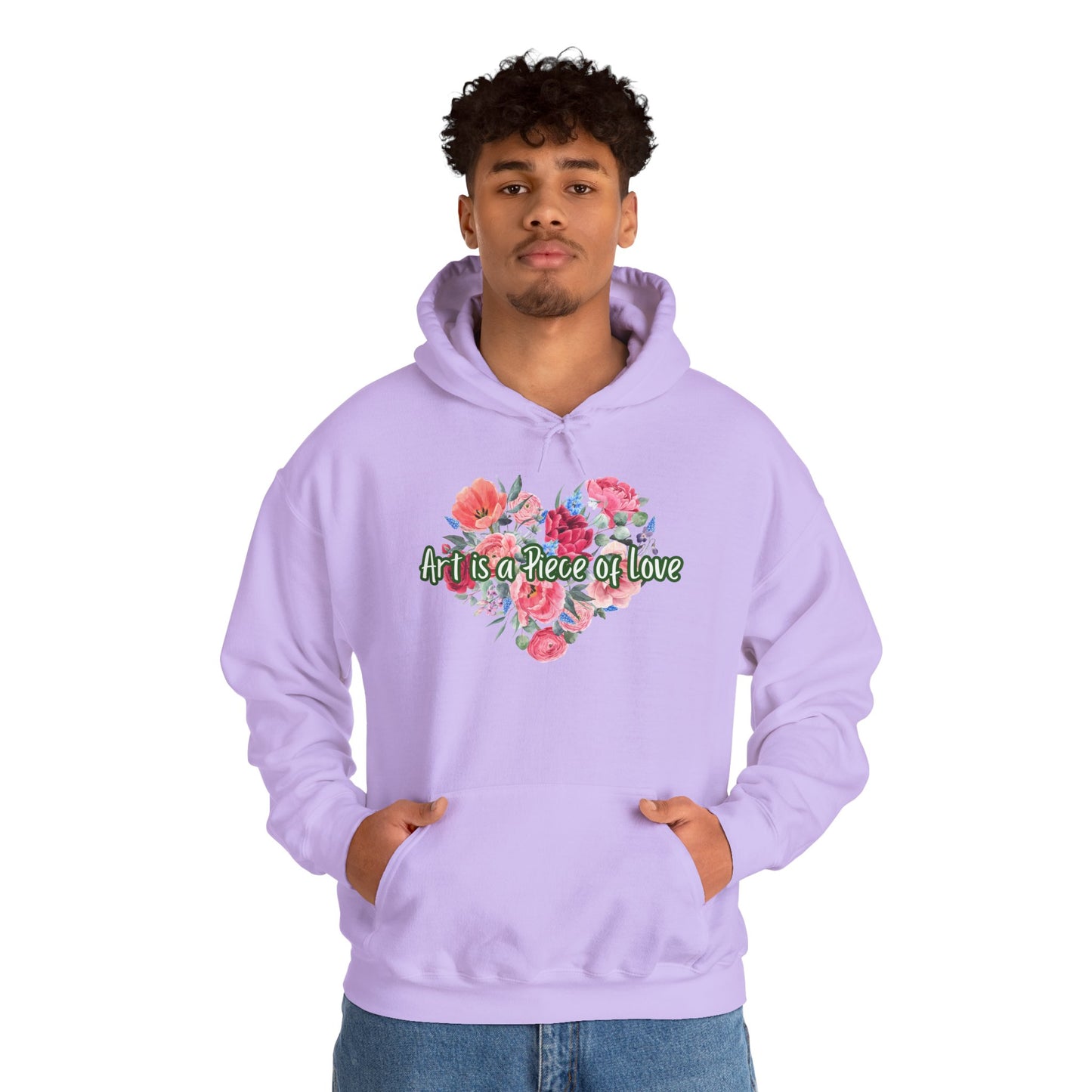 Art Is a Piece of Love Floral Hoodie