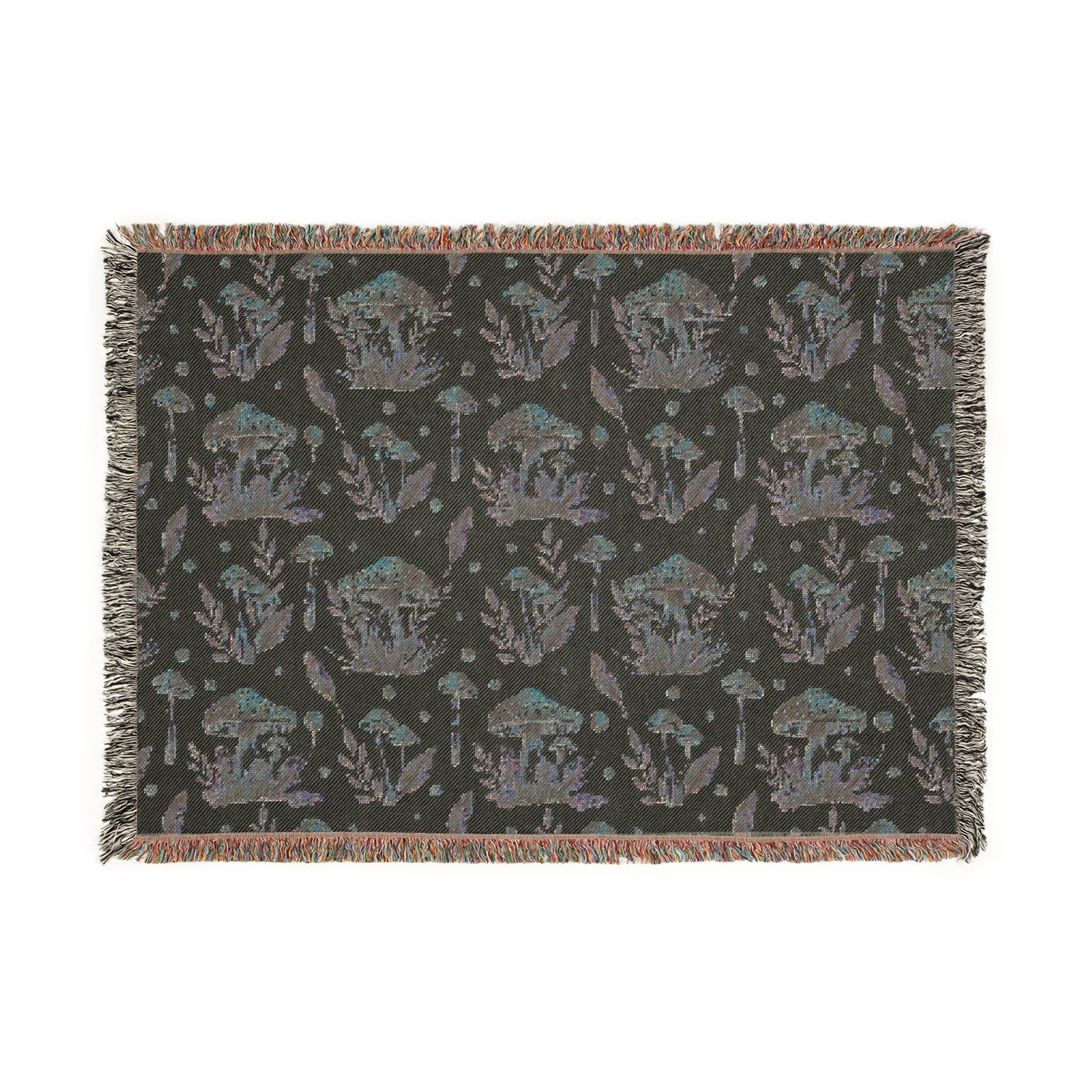 Whimsical Mushroom Inspired Woven Blanket, Cozy Home Decor, Perfect for Mother's Day, Gift for Housewarming, Living Room Throw