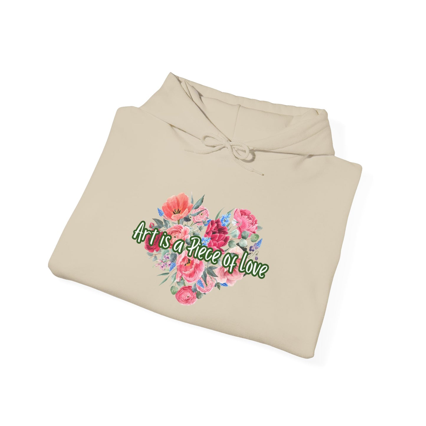 Art Is a Piece of Love Floral Hoodie