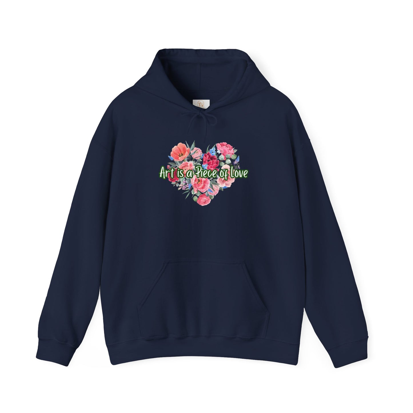 Art Is a Piece of Love Floral Hoodie