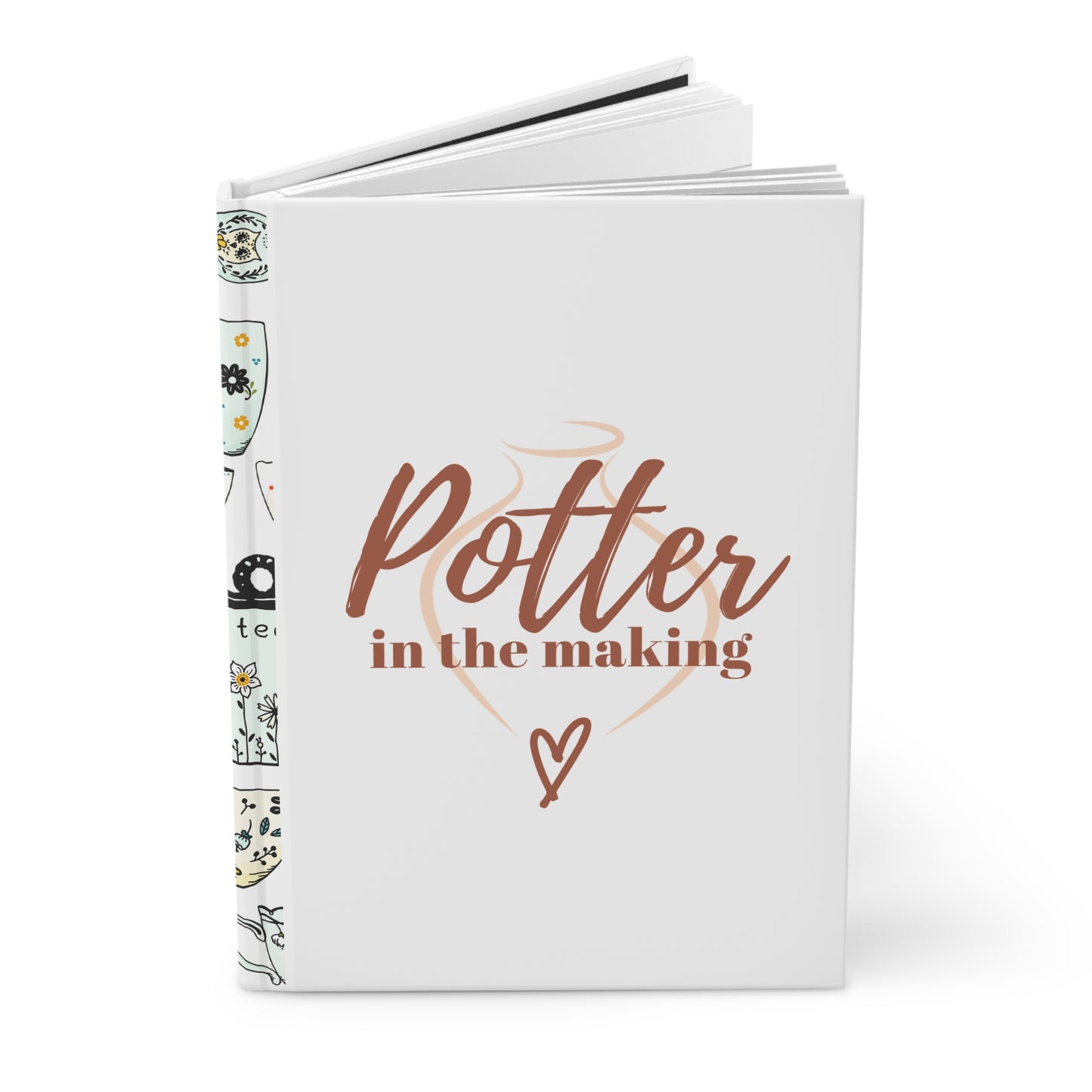 Potter in the Making Hardcover Journal, Gift for Pottery Lovers, Creative Writing Journal, Glaze Journal, Art Lovers Gift