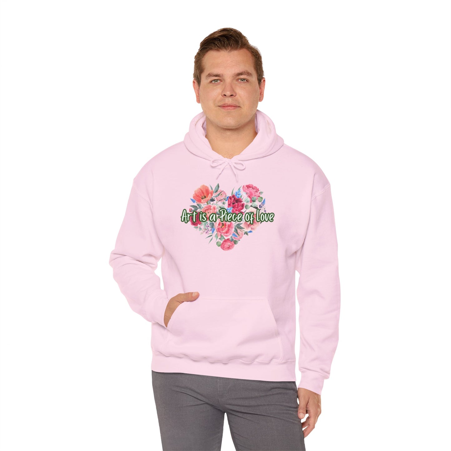 Art Is a Piece of Love Floral Hoodie