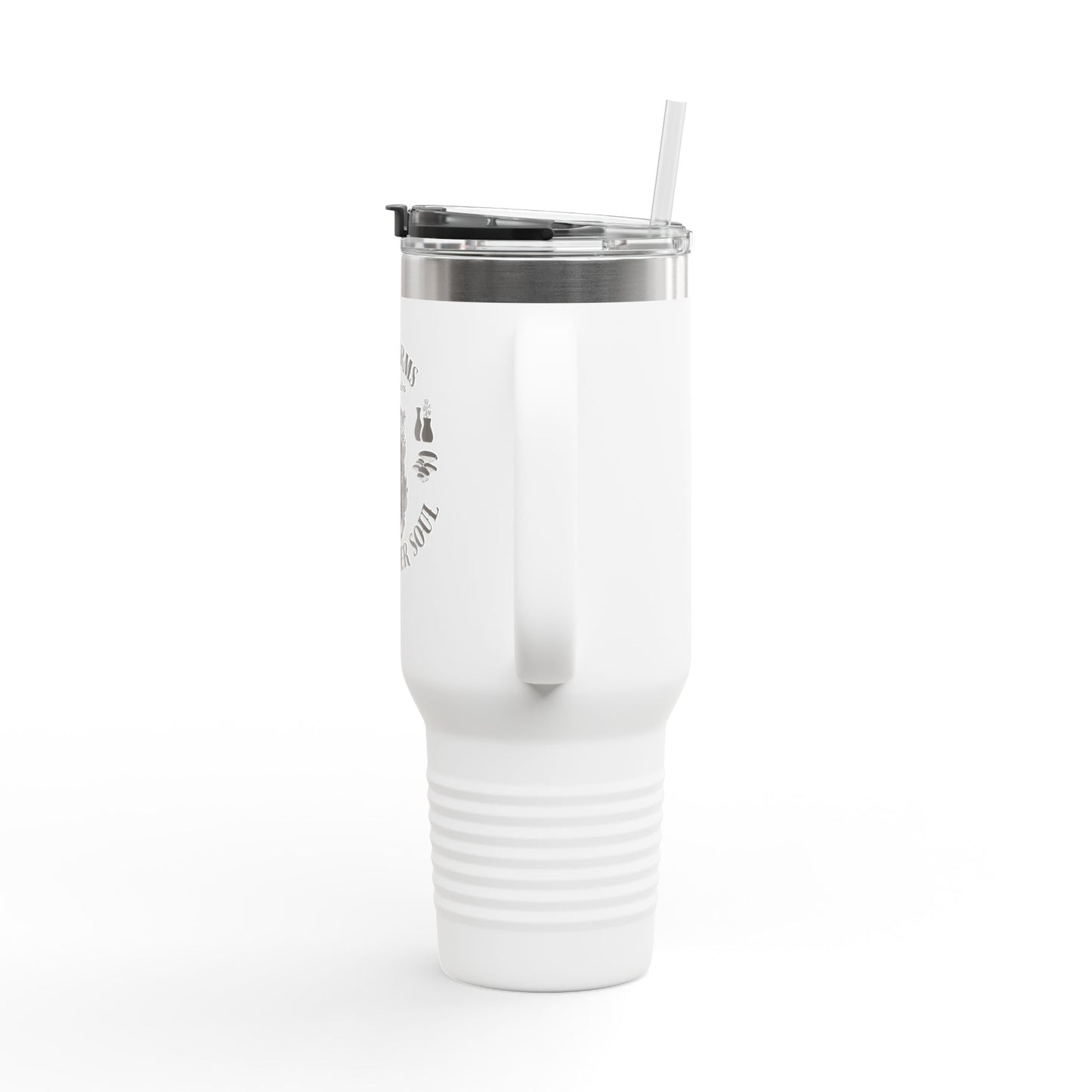 Wildflower Soul Insulated Travel Mug, 40oz - Perfect for Road Trips, Camping, Coffee Lovers, Gifts, Summer Adventures