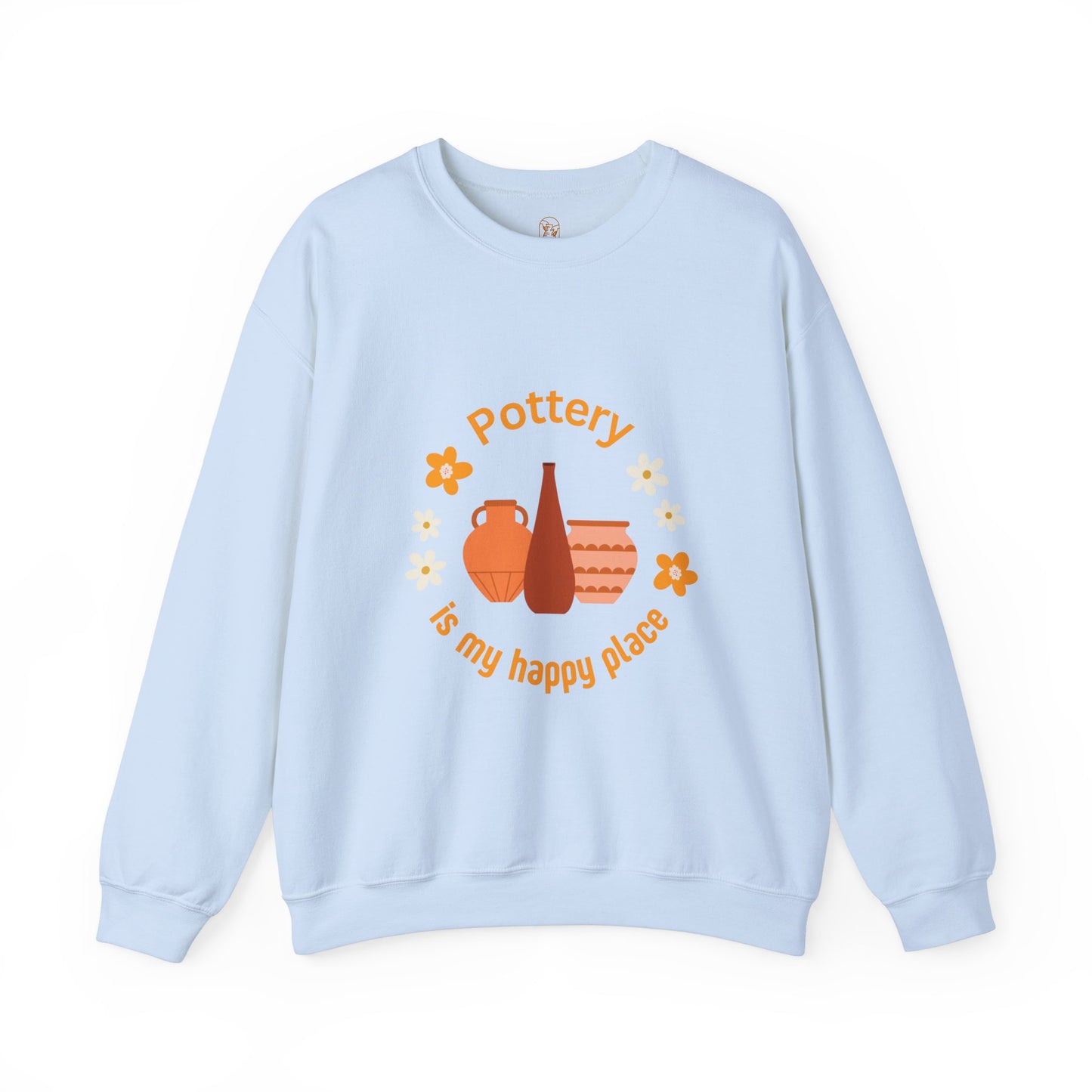 Pottery is my happy place - Unisex Crewneck Sweatshirt