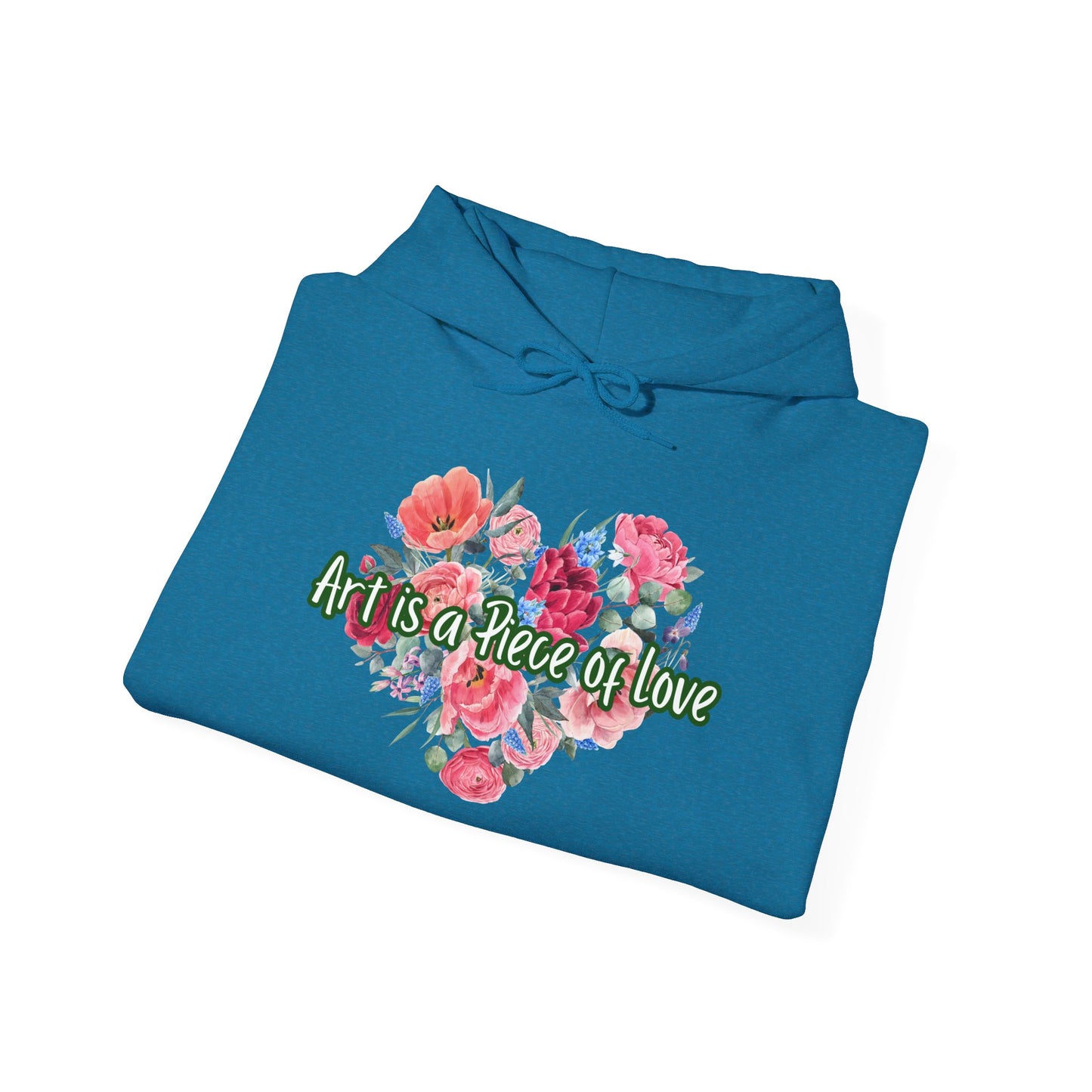 Art Is a Piece of Love Floral Hoodie