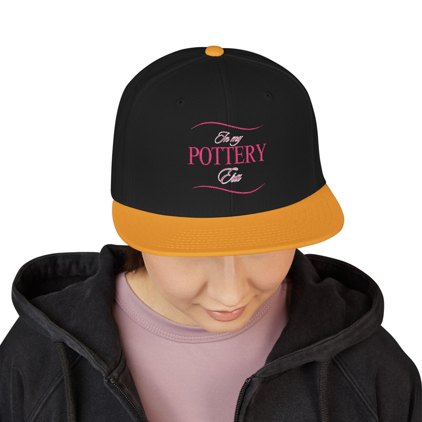 Embroidered Snapback Hat - Perfect for Pottery Lovers, Casual Wear, Gifts for Artists, Outdoor Events, Unique Accessory