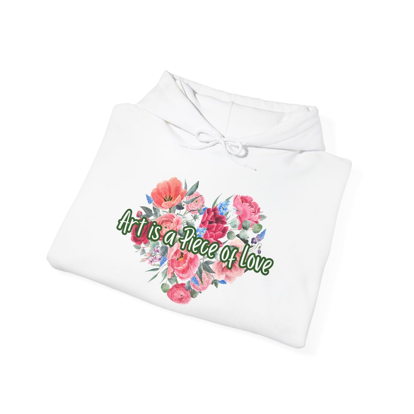 Art Is a Piece of Love Floral Hoodie