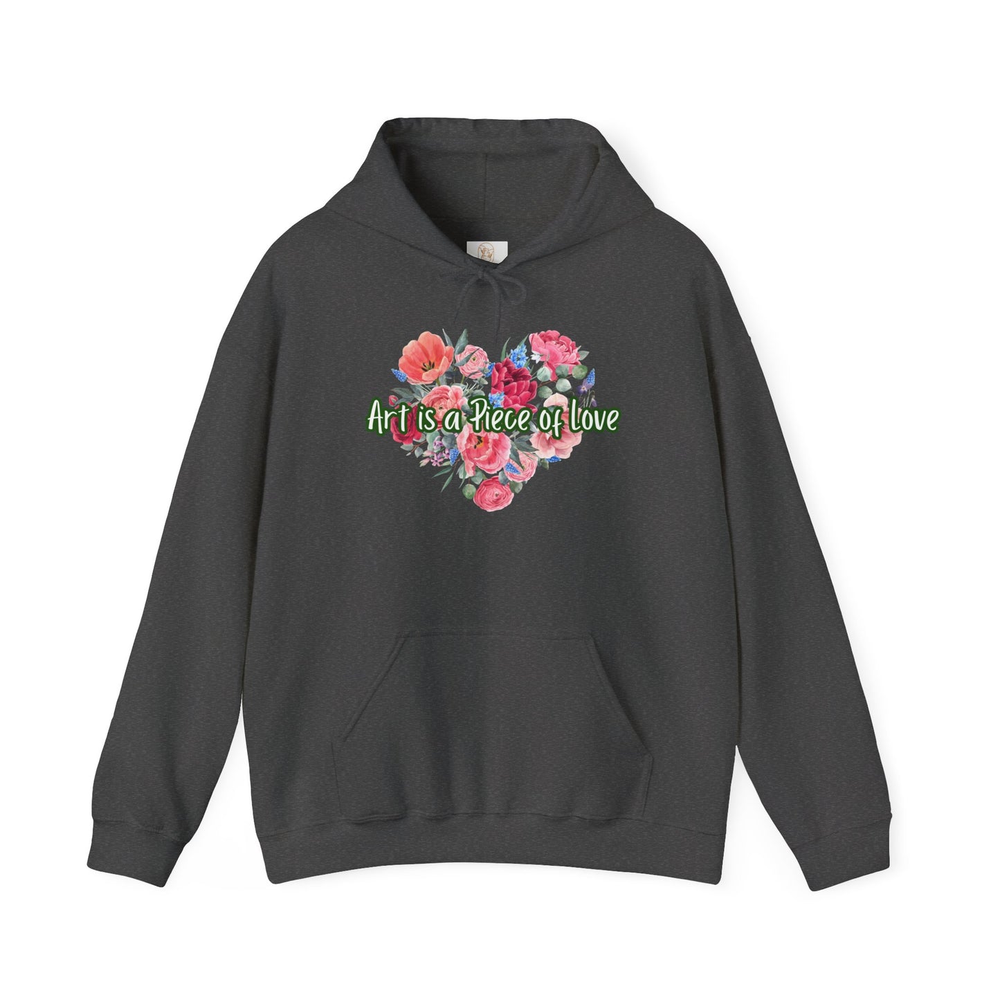 Art Is a Piece of Love Floral Hoodie