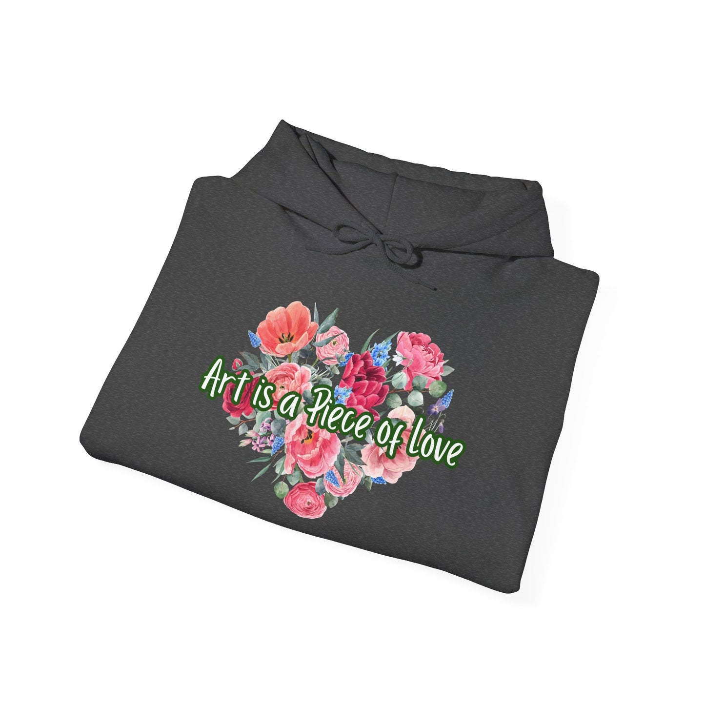 Art Is a Piece of Love Floral Hoodie