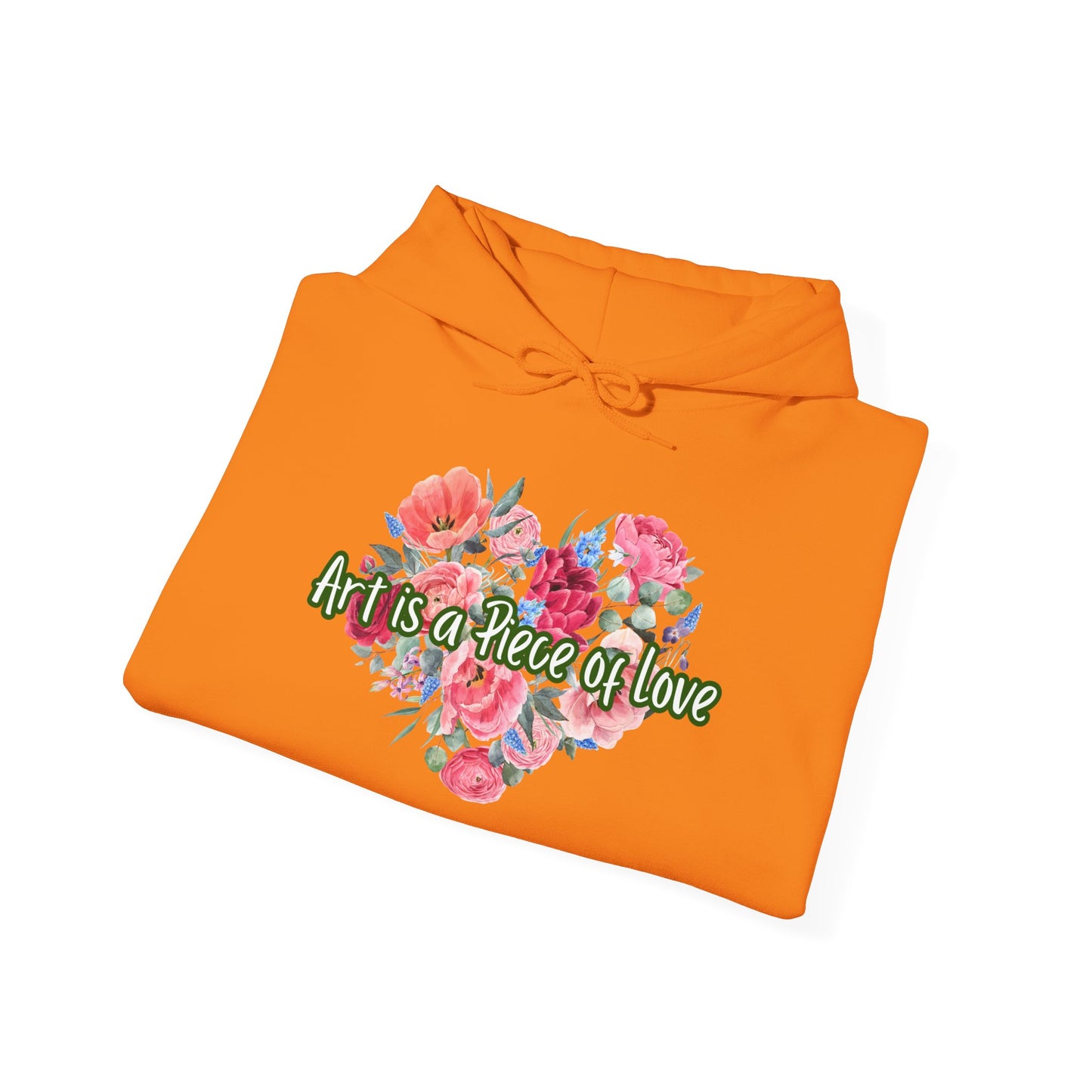 Art Is a Piece of Love Floral Hoodie