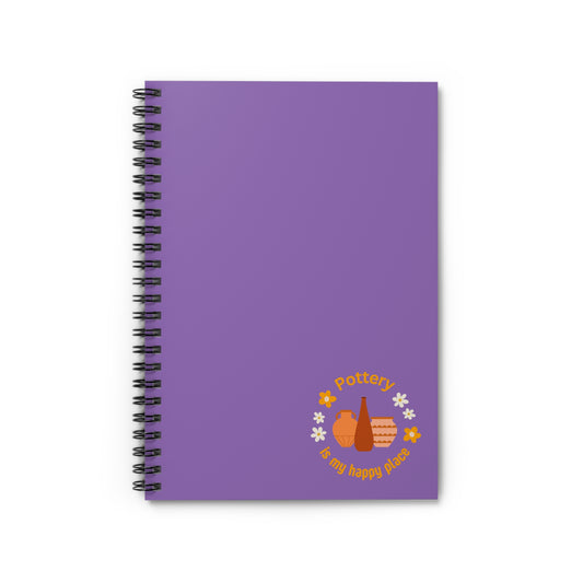 Pottery Enthusiast Spiral Notebook - Perfect for Artists, Journal Keepers, Gift for Craft Lovers, Ruled Line, Creative Writing, Purple