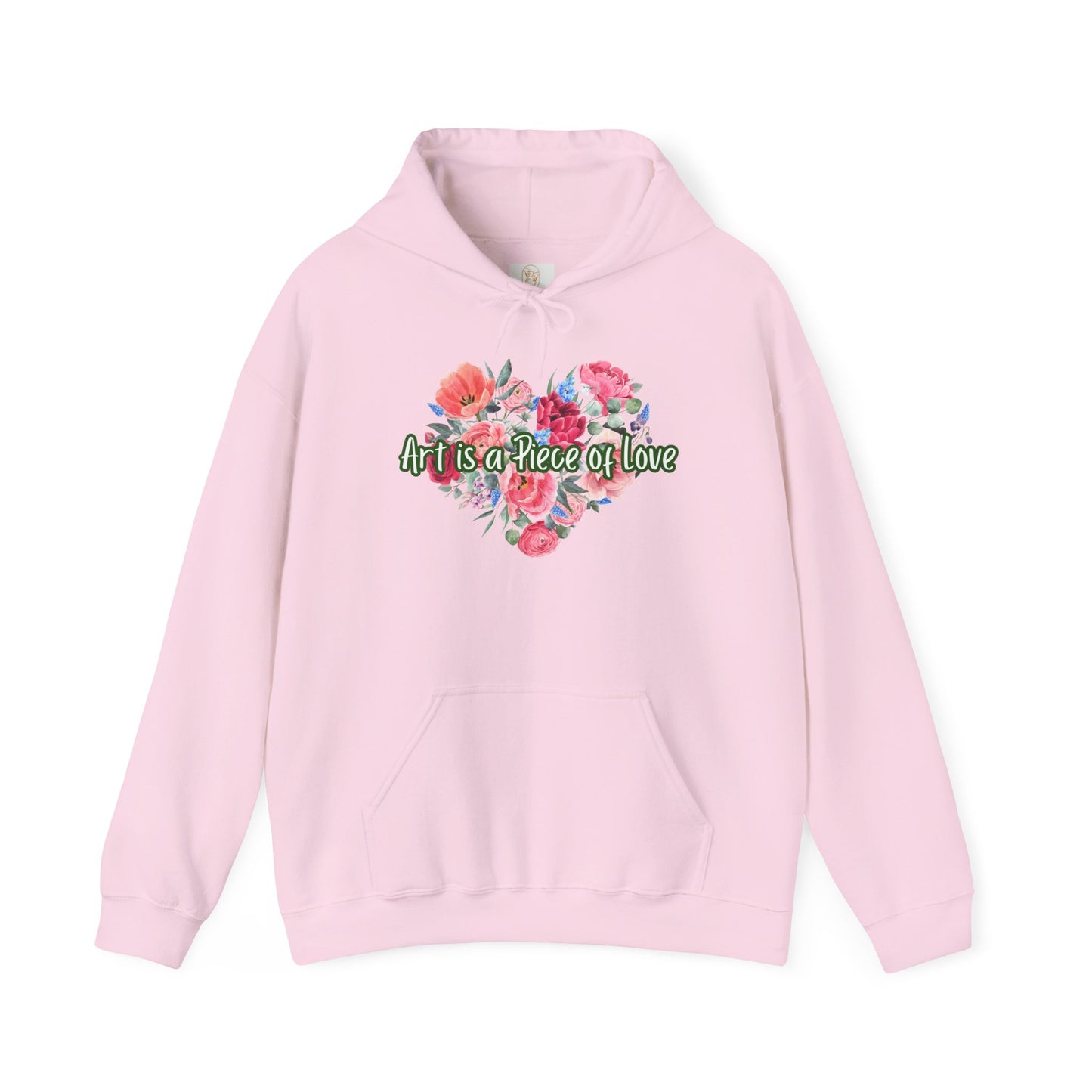 Art Is a Piece of Love Floral Hoodie