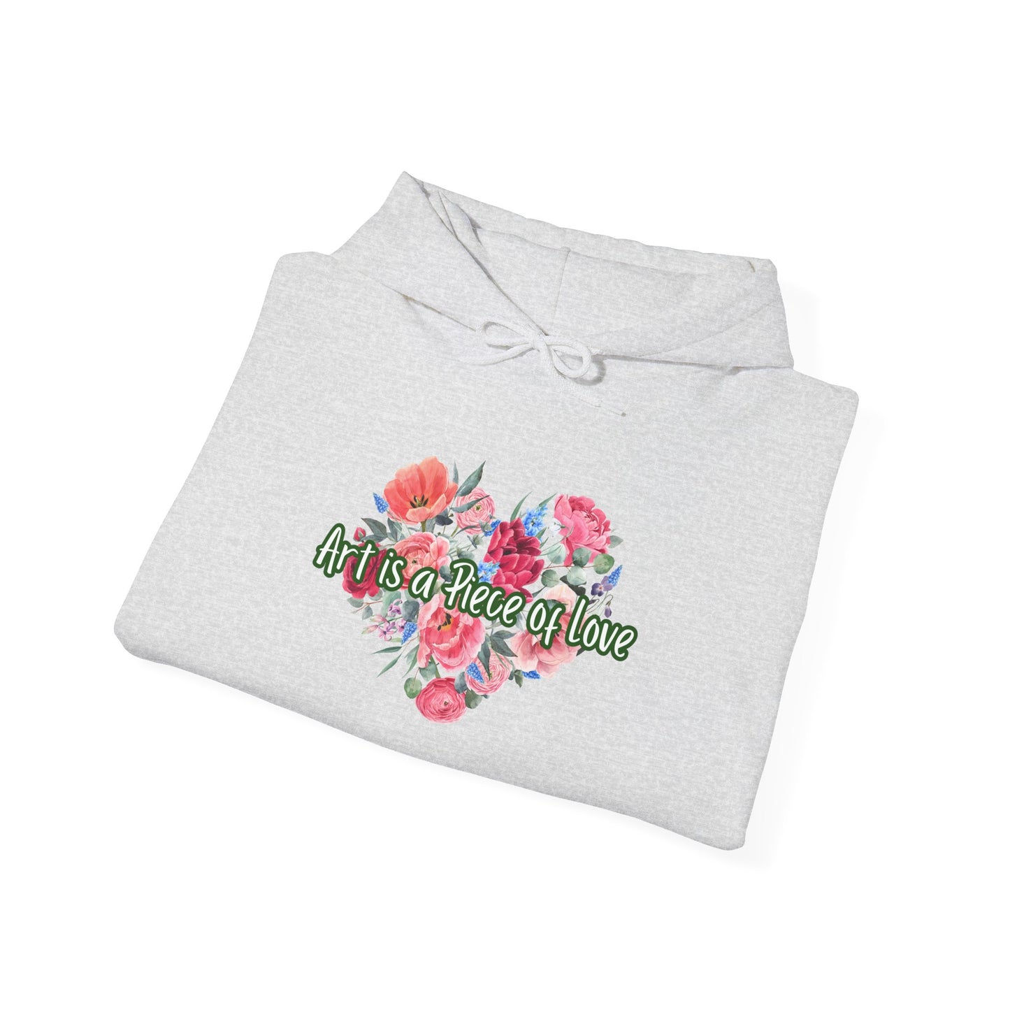 Art Is a Piece of Love Floral Hoodie
