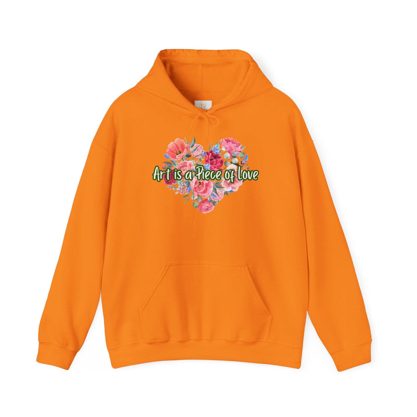 Art Is a Piece of Love Floral Hoodie