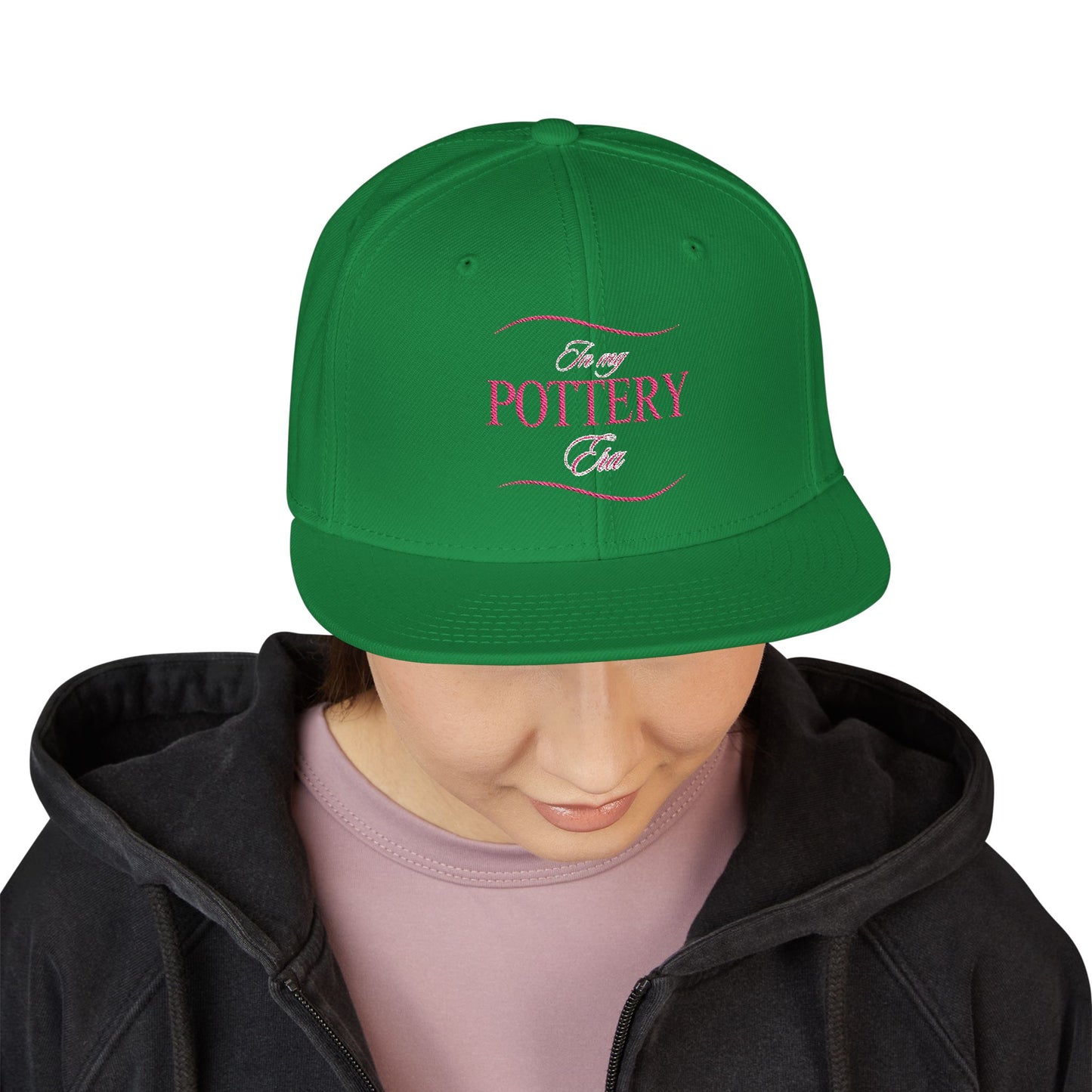 Embroidered Snapback Hat - Perfect for Pottery Lovers, Casual Wear, Gifts for Artists, Outdoor Events, Unique Accessory