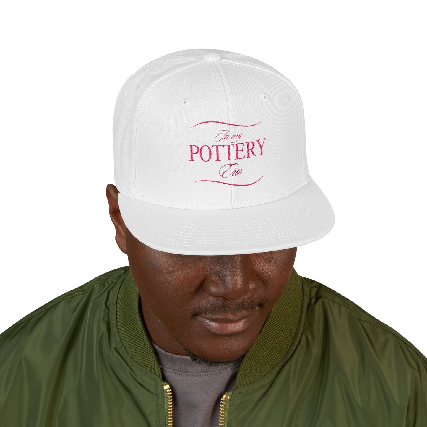 Embroidered Snapback Hat - Perfect for Pottery Lovers, Casual Wear, Gifts for Artists, Outdoor Events, Unique Accessory