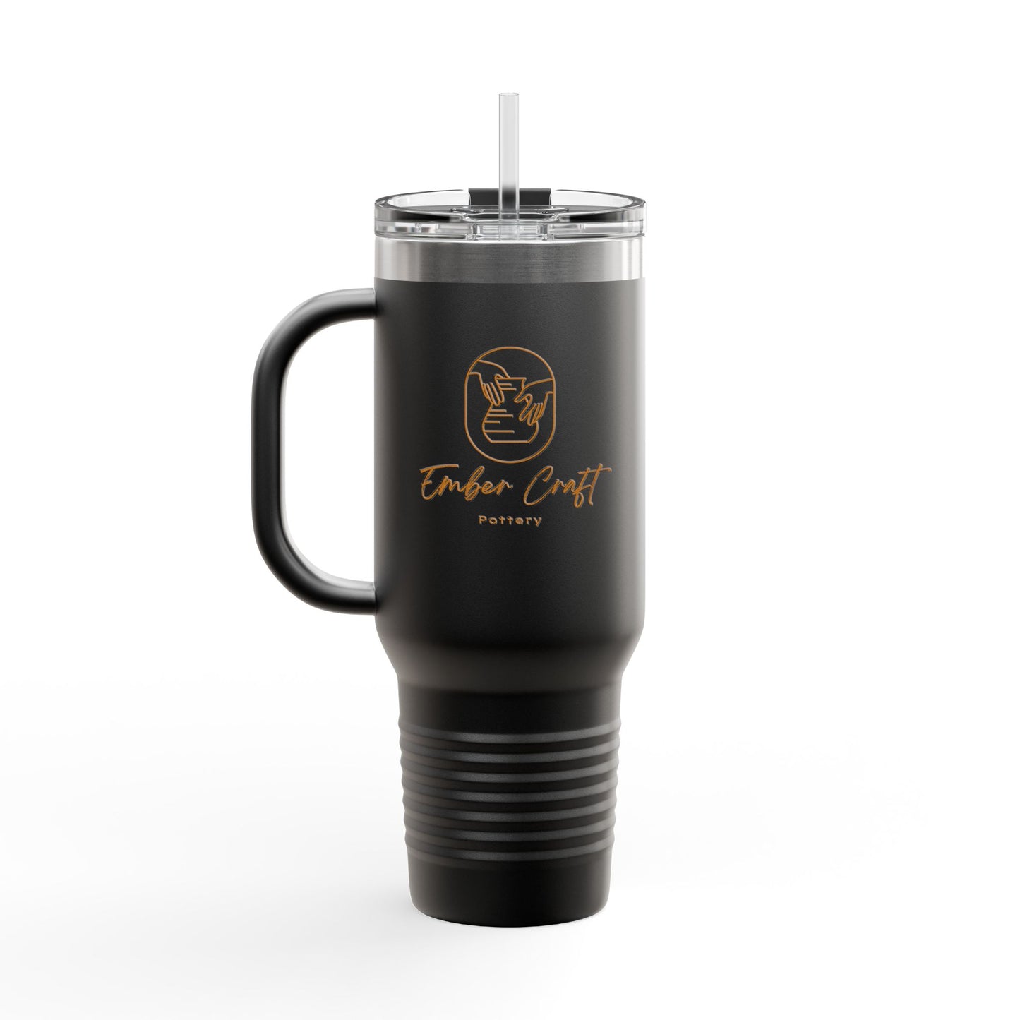 Floral Insulated Travel Mug - 40oz - "Art Is A Piece Of Love"