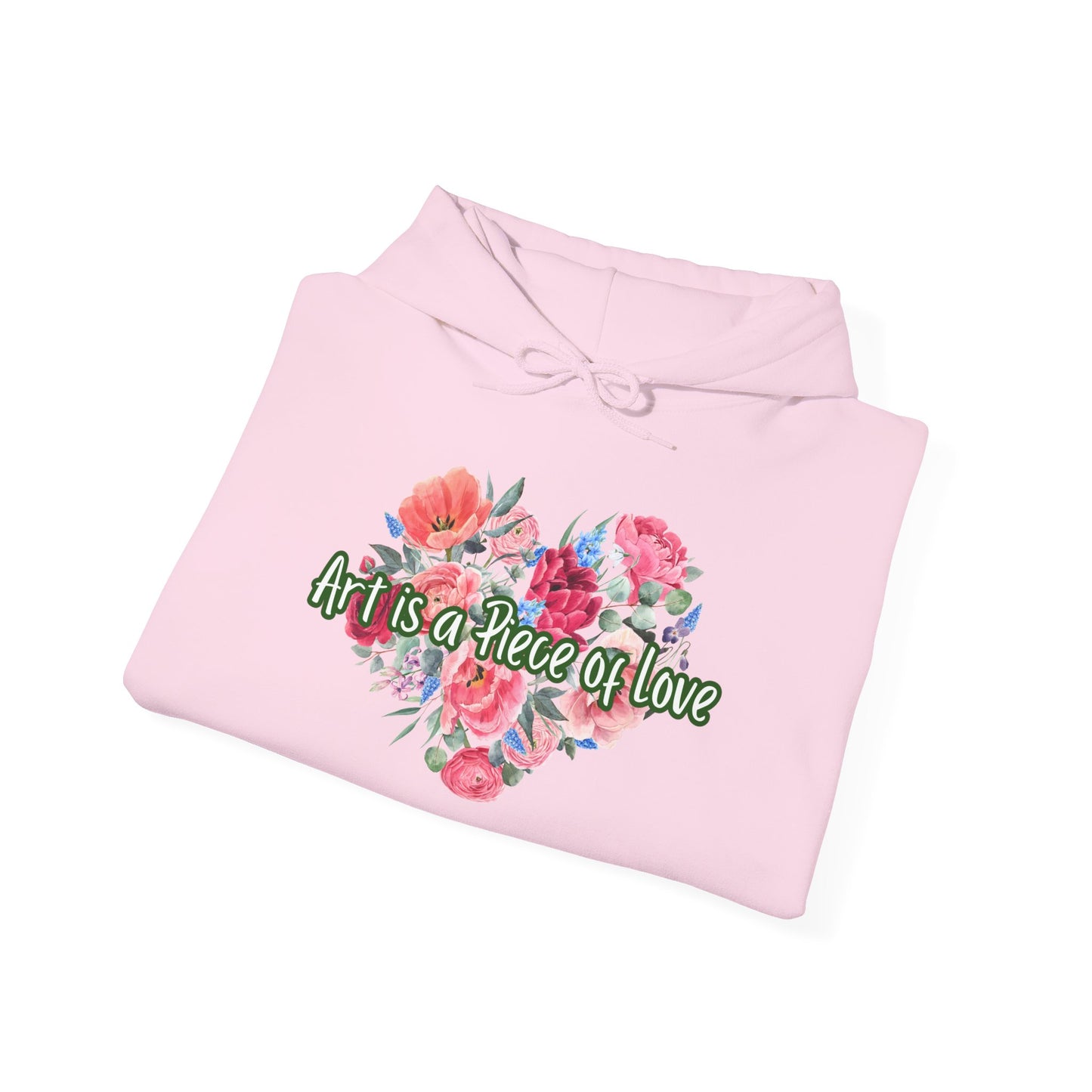 Art Is a Piece of Love Floral Hoodie