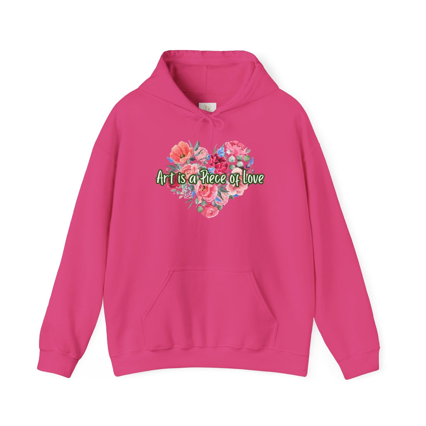 Art Is a Piece of Love Floral Hoodie