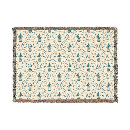 Elegant Pottery Woven Blanket, Cozy Home Decor, Perfect Gift for Housewarming, Bohemian Wall Hanging, Vintage Style Throw