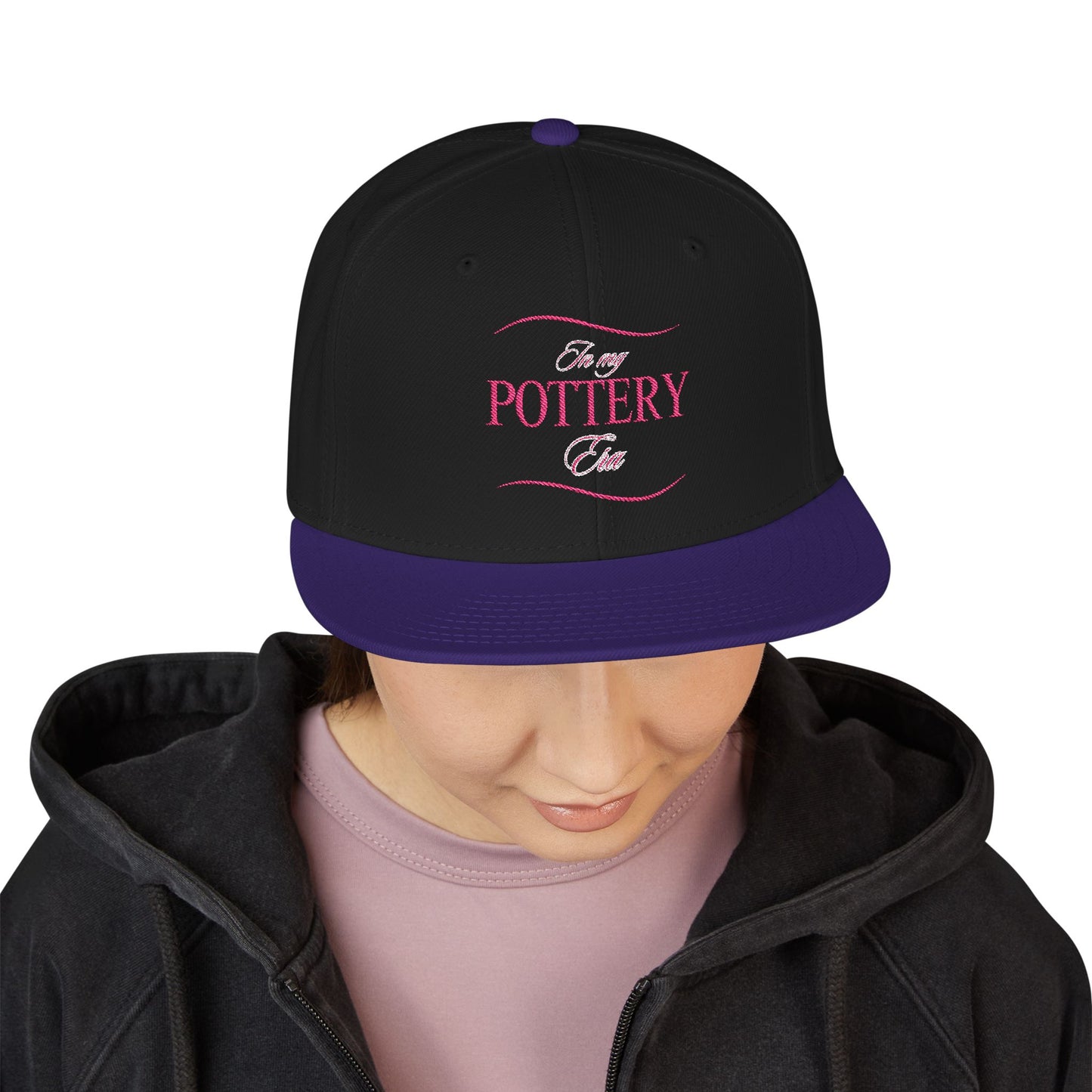Embroidered Snapback Hat - Perfect for Pottery Lovers, Casual Wear, Gifts for Artists, Outdoor Events, Unique Accessory