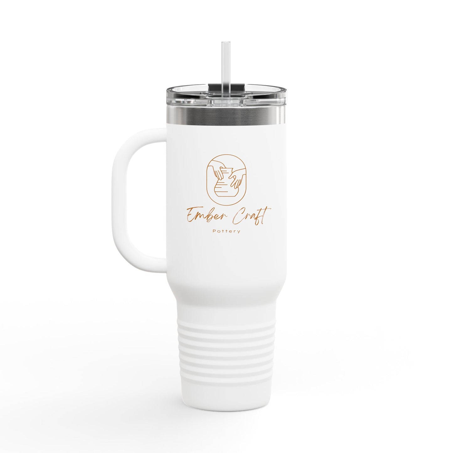 Floral Insulated Travel Mug - 40oz - "Art Is A Piece Of Love"