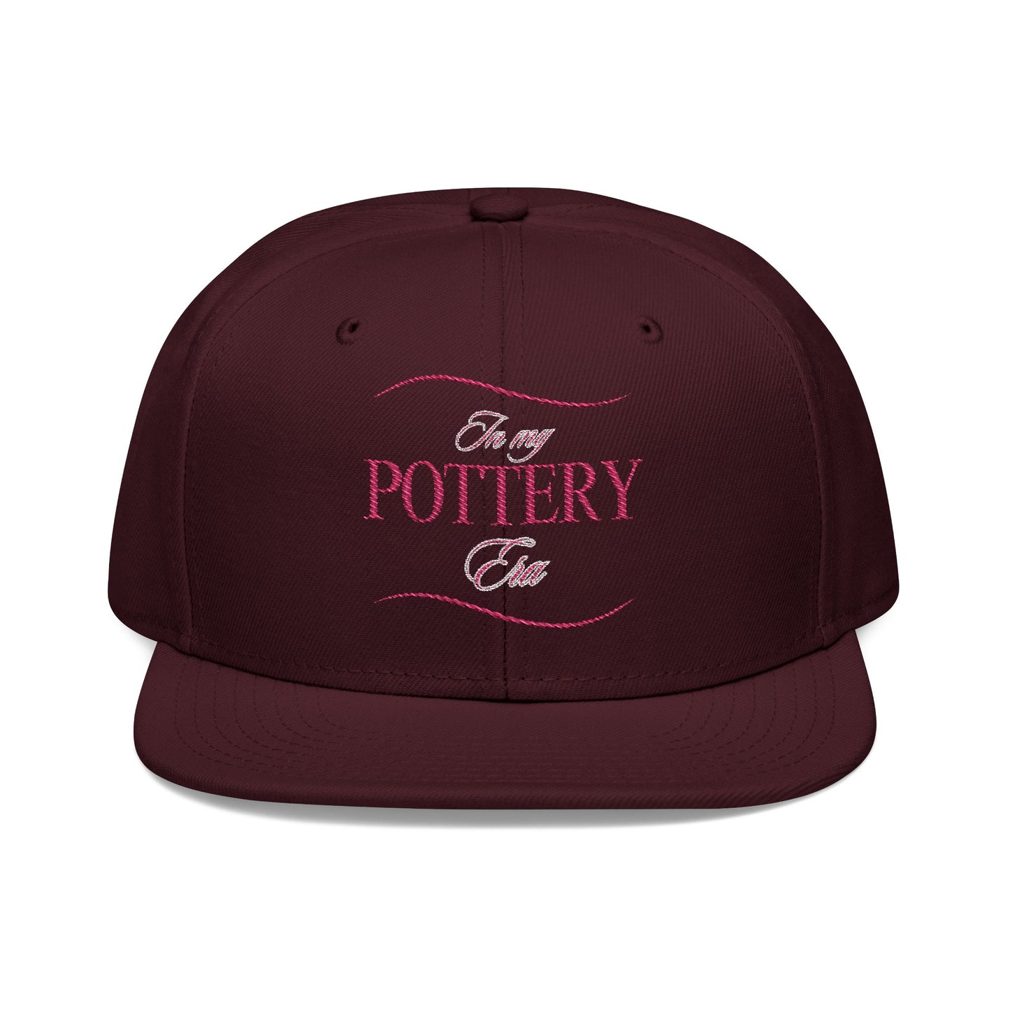 Embroidered Snapback Hat - Perfect for Pottery Lovers, Casual Wear, Gifts for Artists, Outdoor Events, Unique Accessory