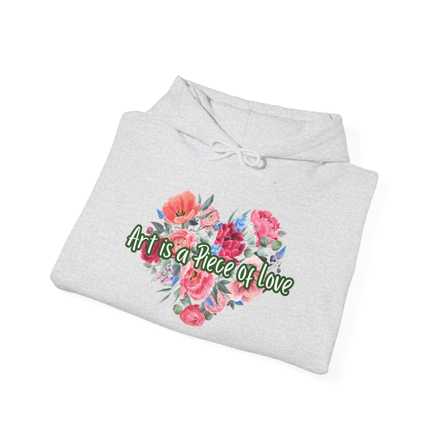 Art Is a Piece of Love Floral Hoodie