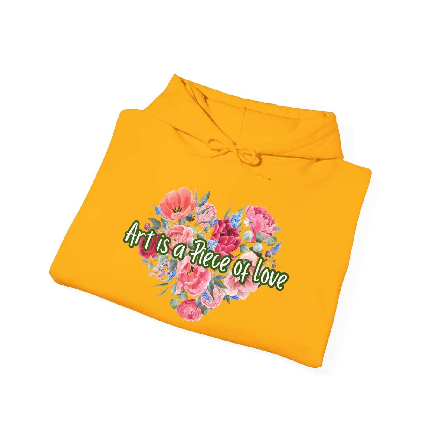 Art Is a Piece of Love Floral Hoodie