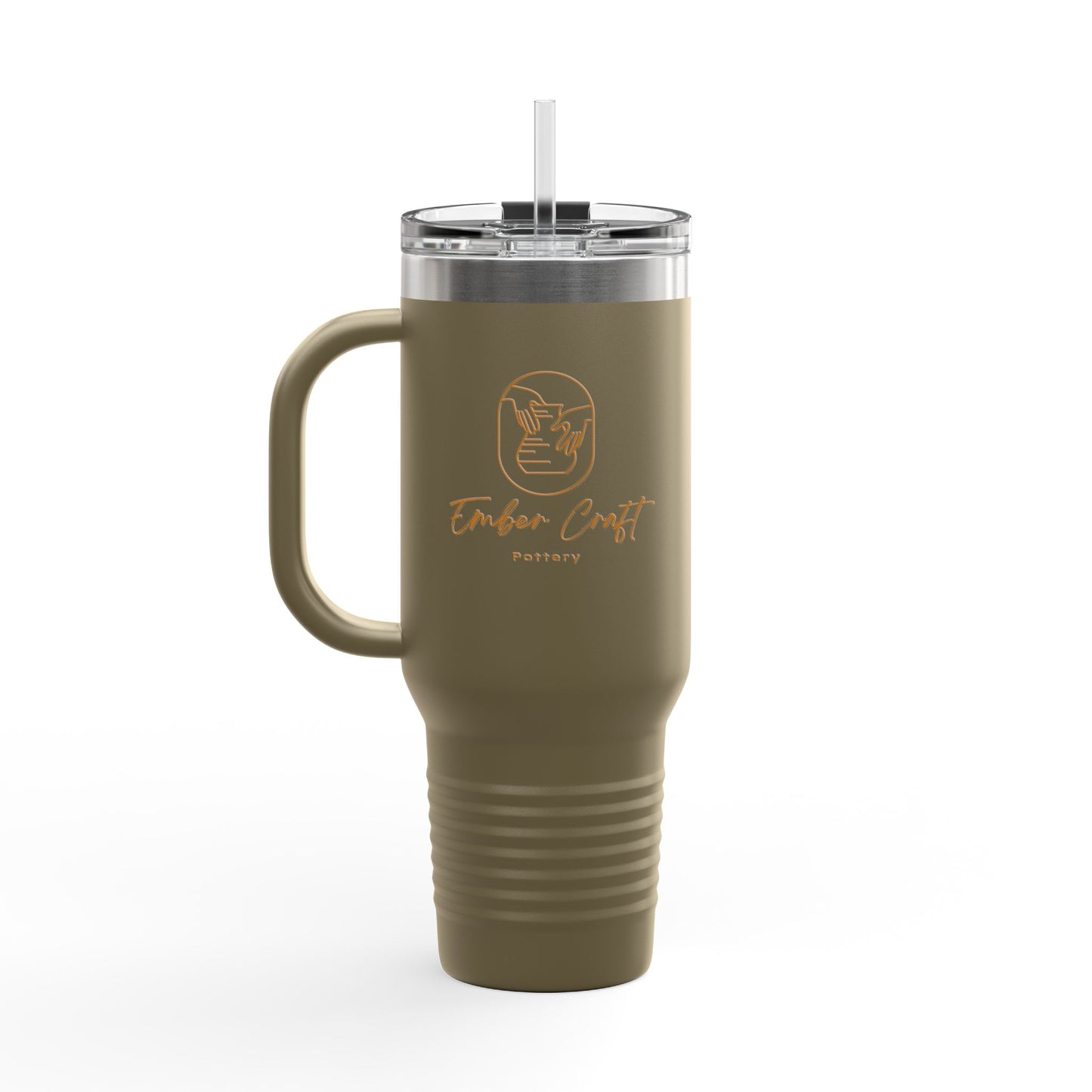 Floral Insulated Travel Mug - 40oz - "Art Is A Piece Of Love"