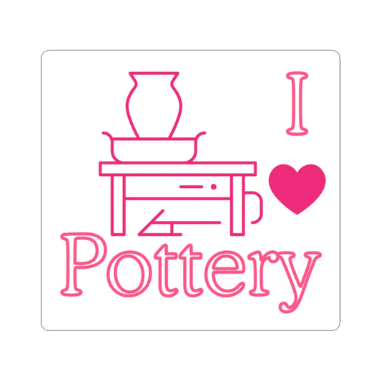I ❤️ Pottery Sticker - Perfect for Pottery Lovers & Handmade Enthusiasts