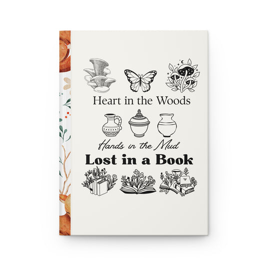 Heart in the Woods Pottery Journal | Artistic Hardcover Notebook for Pottery Lovers, Gift for Artists, Creative Writing, Glaze Journal, Studio Notebook