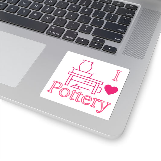 I ❤️ Pottery Sticker - Perfect for Pottery Lovers & Handmade Enthusiasts