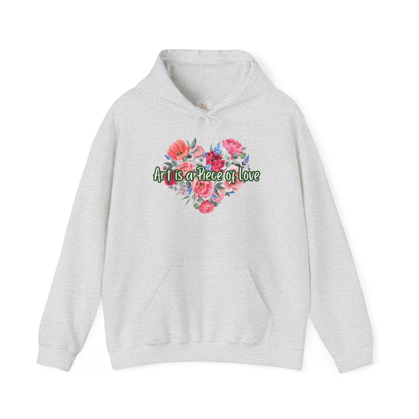 Art Is a Piece of Love Floral Hoodie