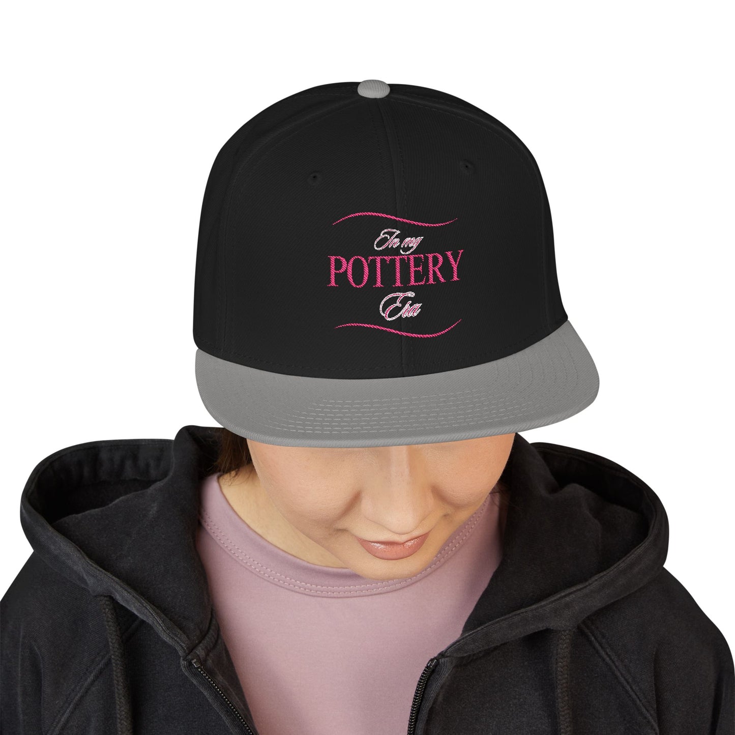 Embroidered Snapback Hat - Perfect for Pottery Lovers, Casual Wear, Gifts for Artists, Outdoor Events, Unique Accessory