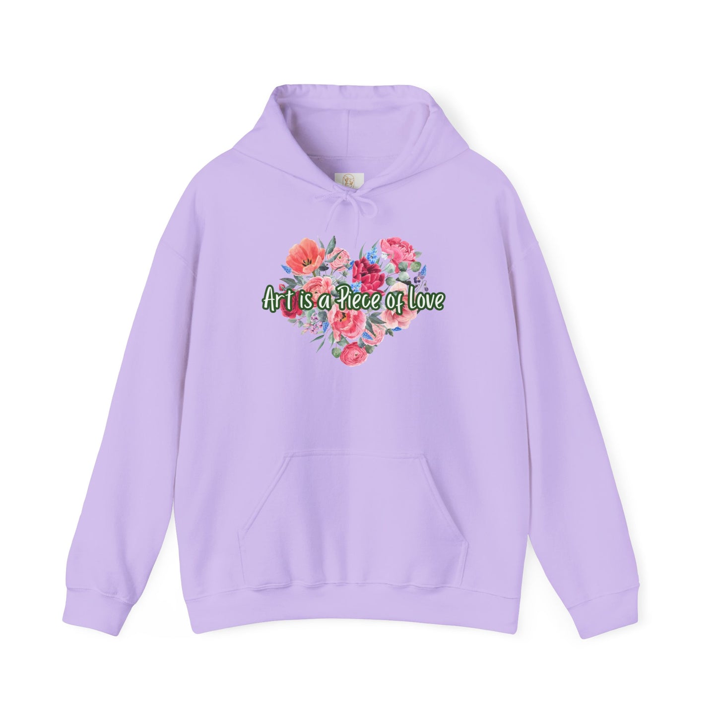 Art Is a Piece of Love Floral Hoodie