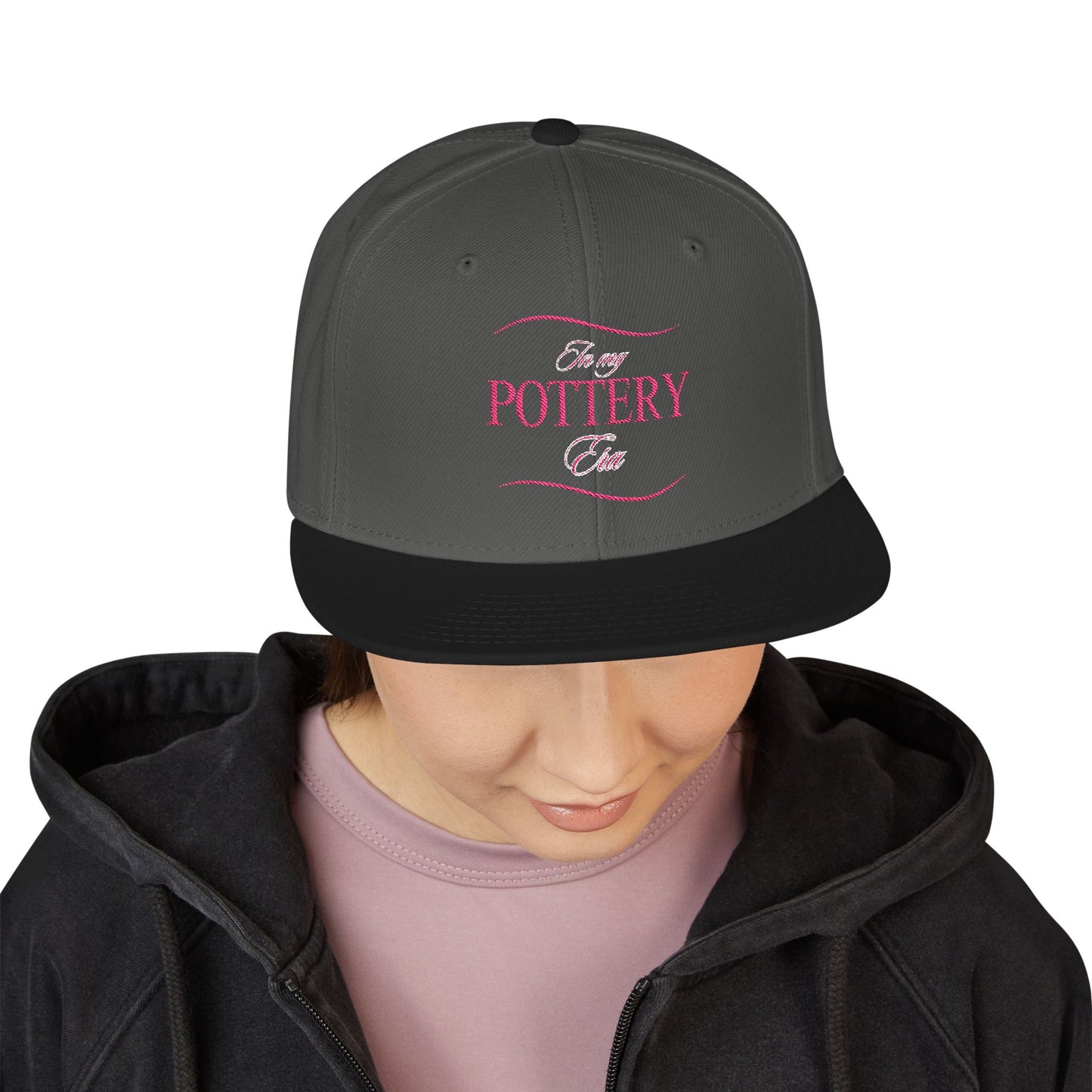 Embroidered Snapback Hat - Perfect for Pottery Lovers, Casual Wear, Gifts for Artists, Outdoor Events, Unique Accessory
