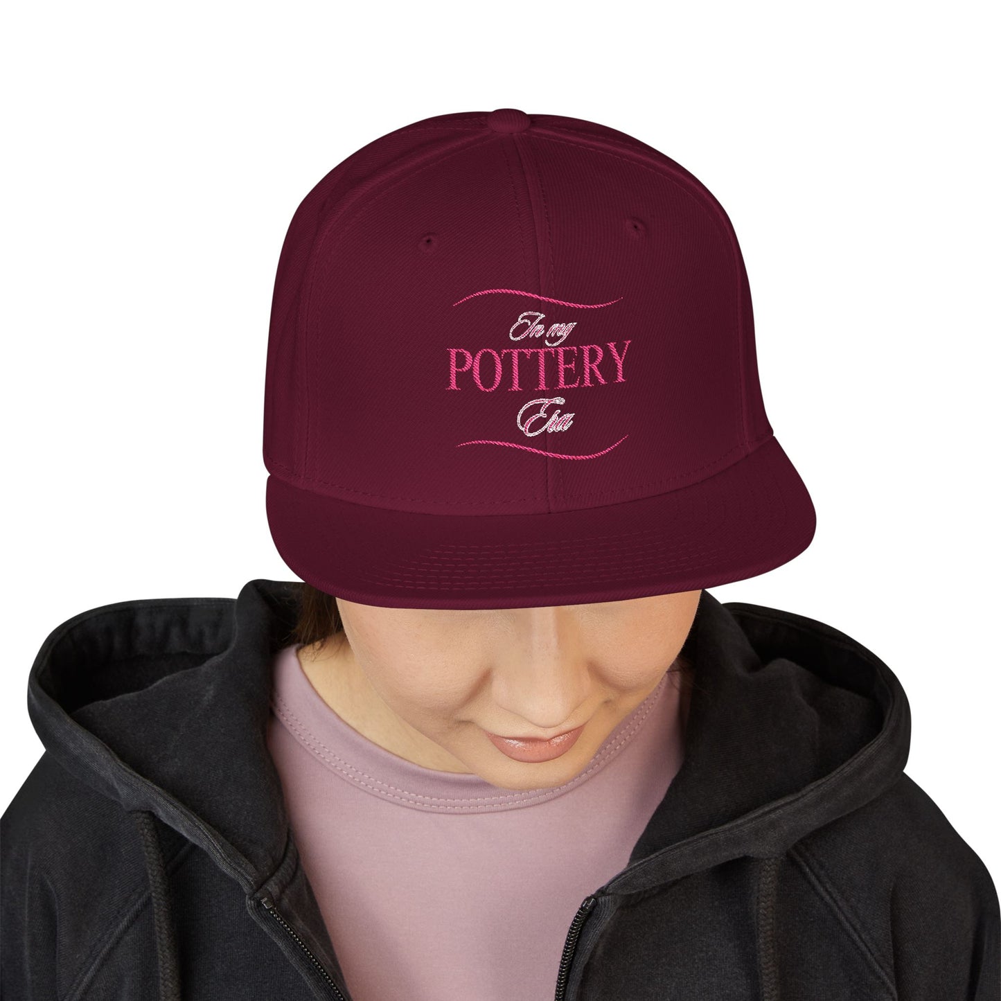 Embroidered Snapback Hat - Perfect for Pottery Lovers, Casual Wear, Gifts for Artists, Outdoor Events, Unique Accessory