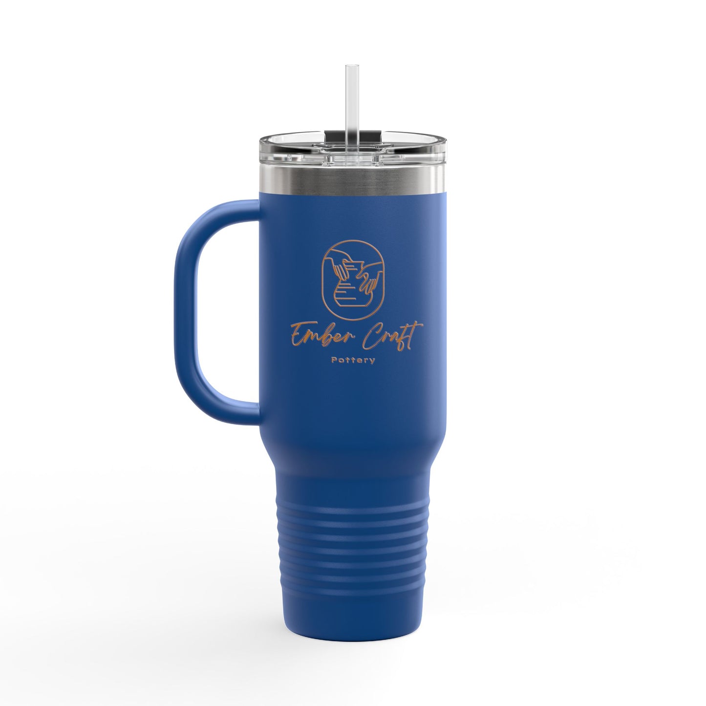 Floral Insulated Travel Mug - 40oz - "Art Is A Piece Of Love"