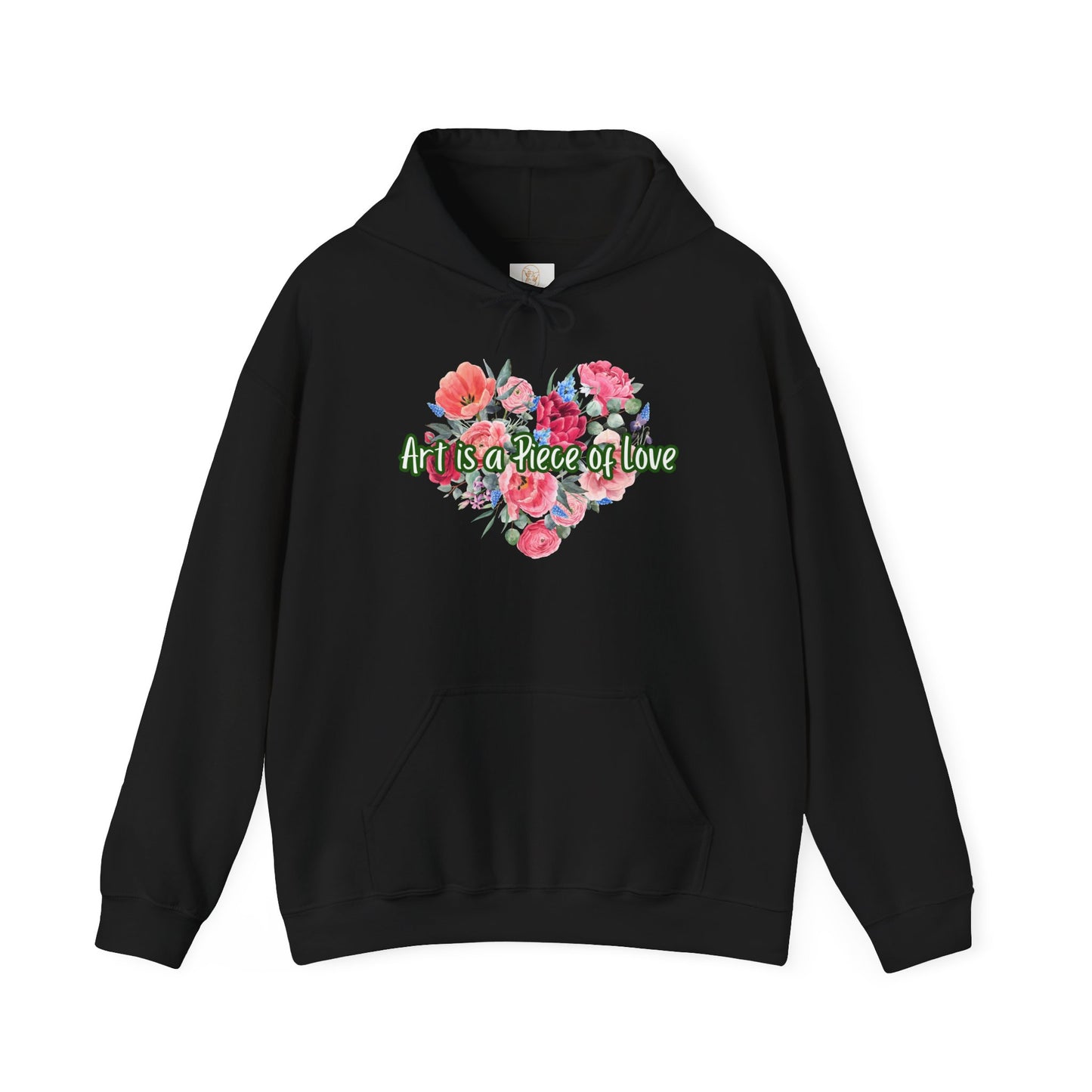 Art Is a Piece of Love Floral Hoodie